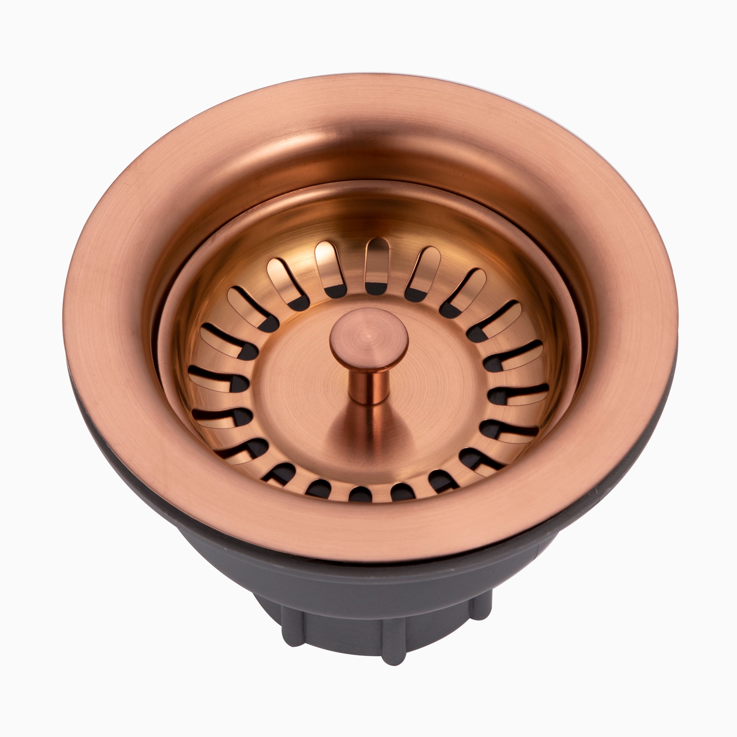 Houzer 3-1/2" Basket Strainer Drain in Rose Gold - Stainless Steel & Plastic, 190-9180 RG