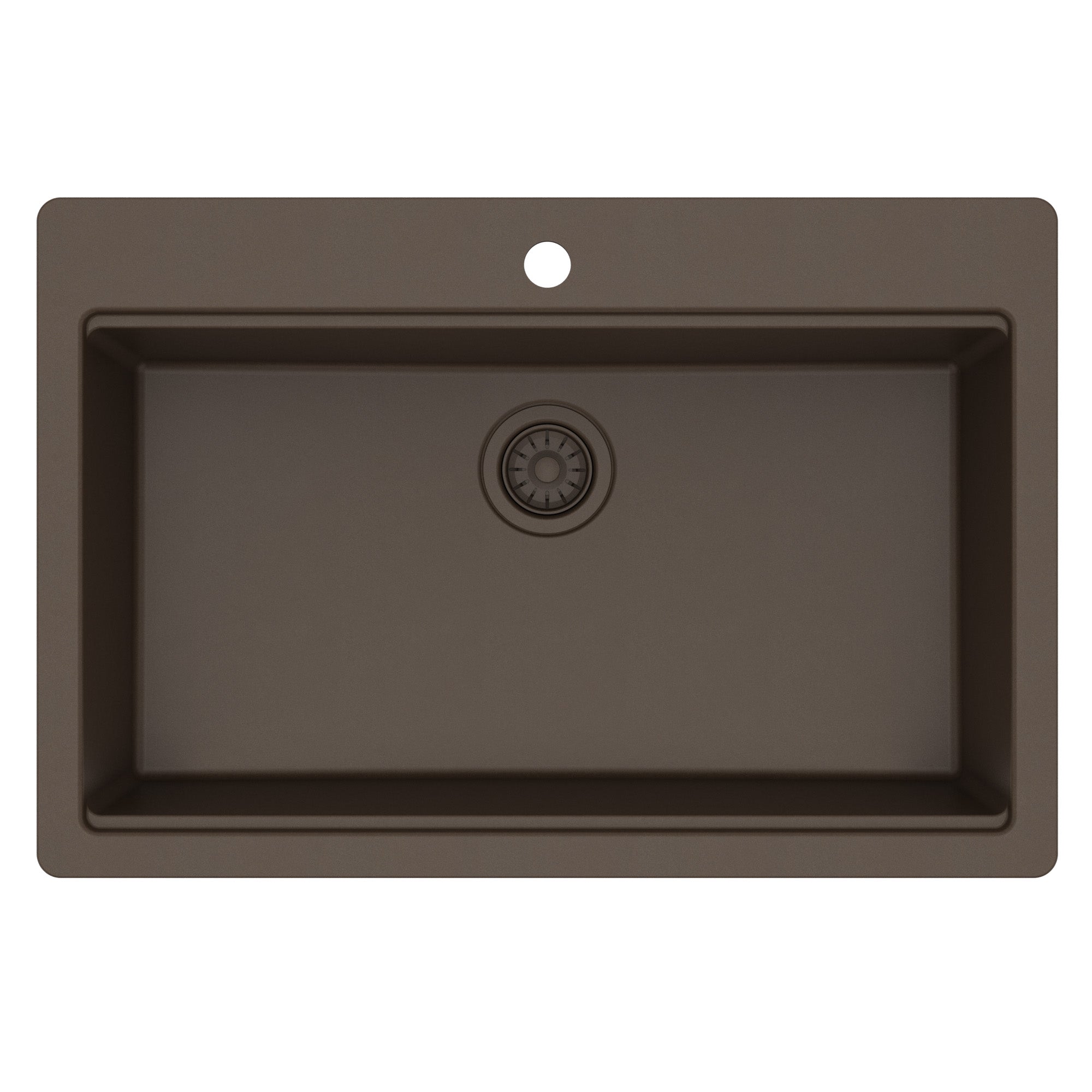 Karran 33 quartz composite workstation kitchen sink brown product image
