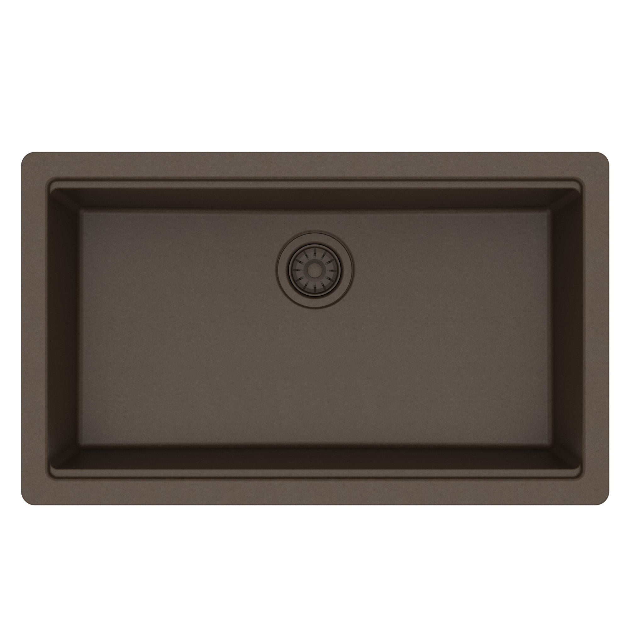 Karran 32 quartz composite workstation kitchen sink brown product image