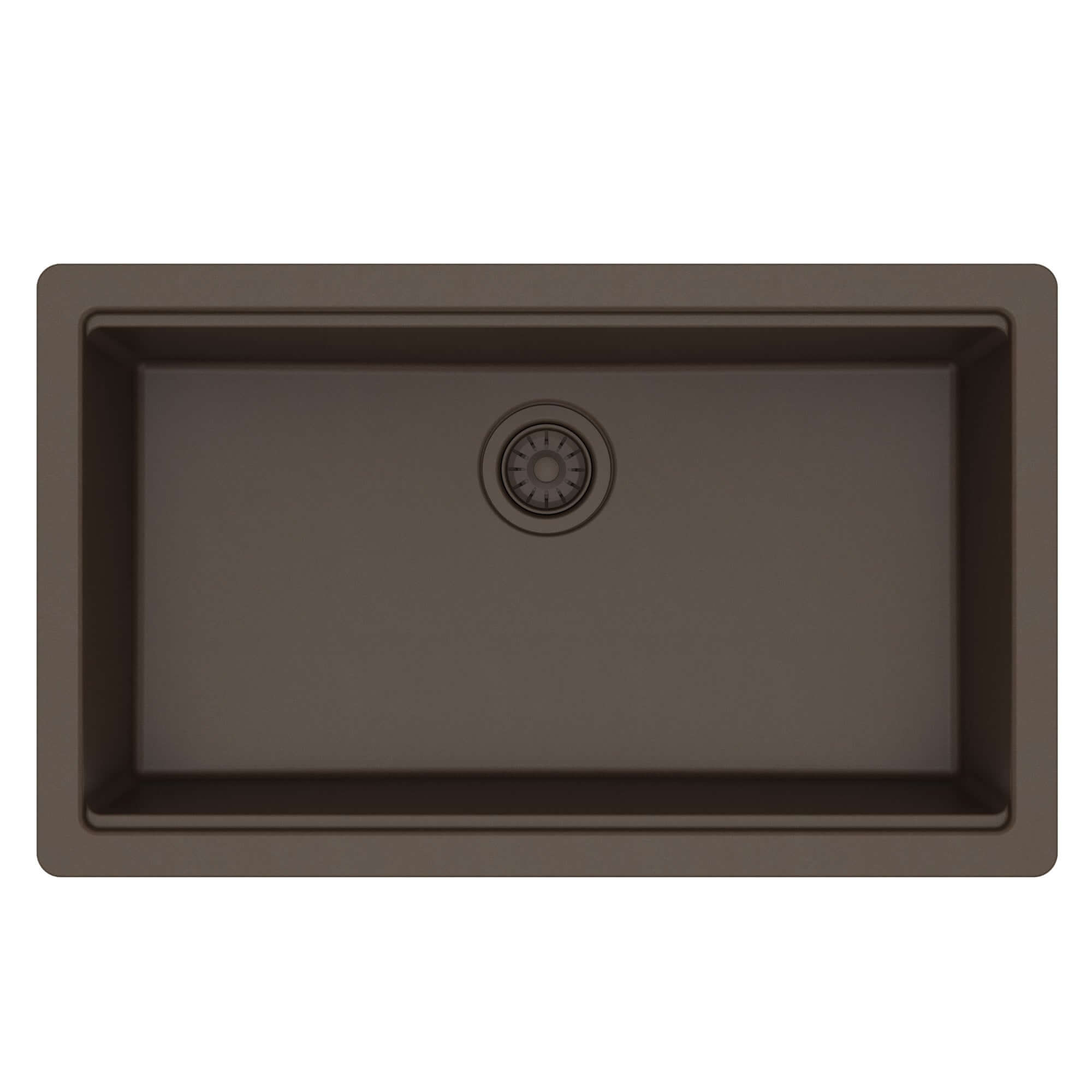 Karran 32 quartz composite workstation kitchen sink brown product image