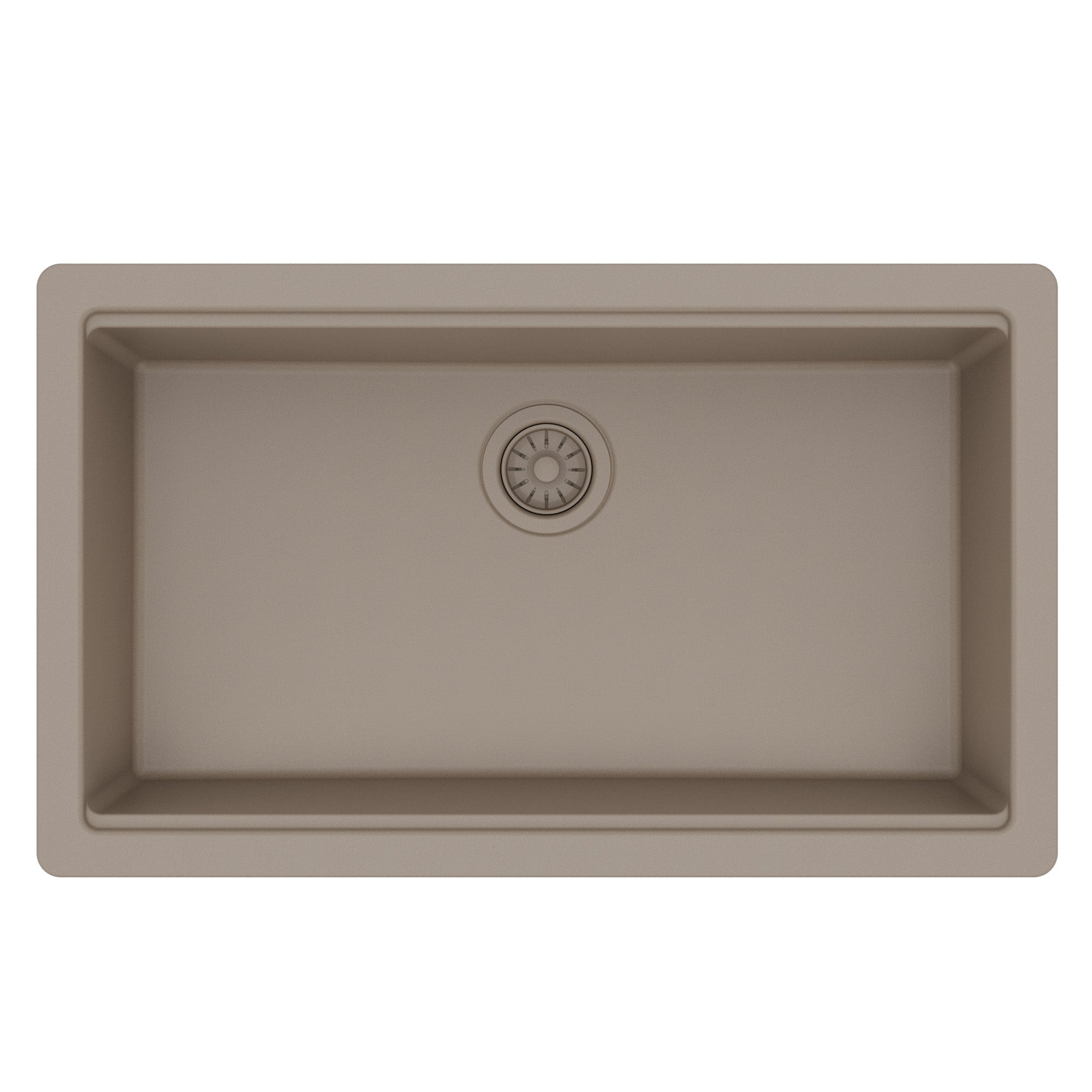 Karran 32 quartz composite workstation kitchen sink concrete product image
