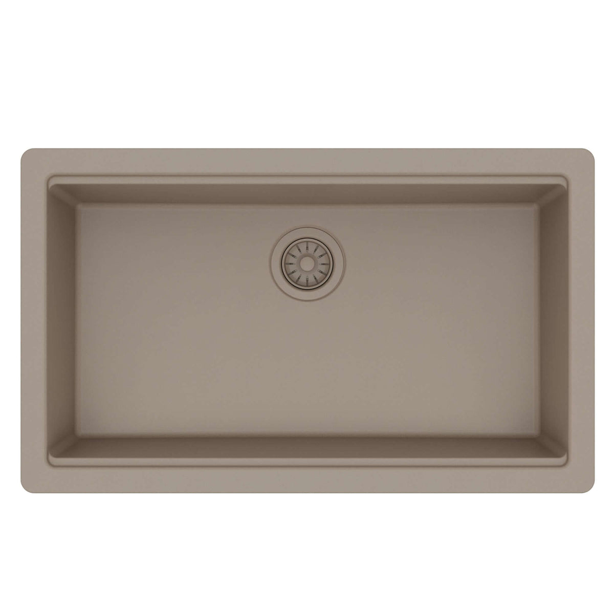 Karran 32 quartz composite workstation kitchen sink concrete product image