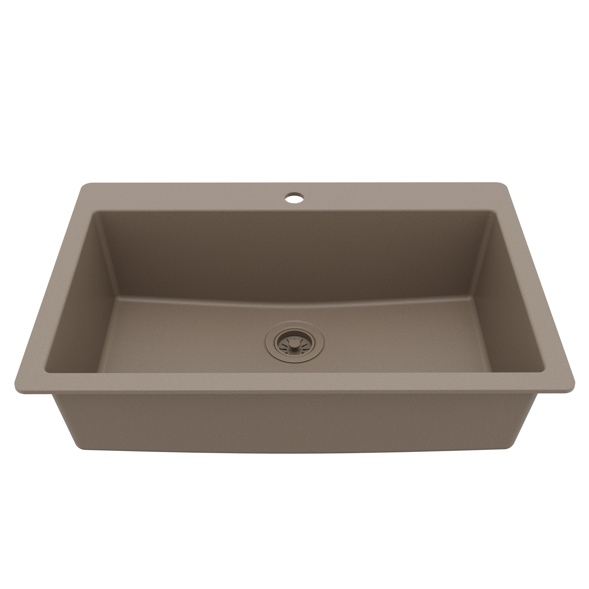 Main Image of Karran 33" Drop In/Topmount Quartz Composite Kitchen Sink, Concrete, QT-812-CN