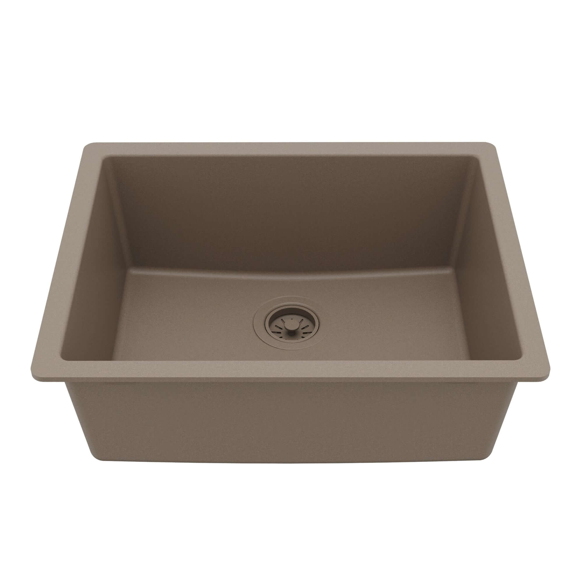 Main Image of Karran 24" Undermount Quartz Composite Kitchen Sink, Concrete, QU-820-CN
