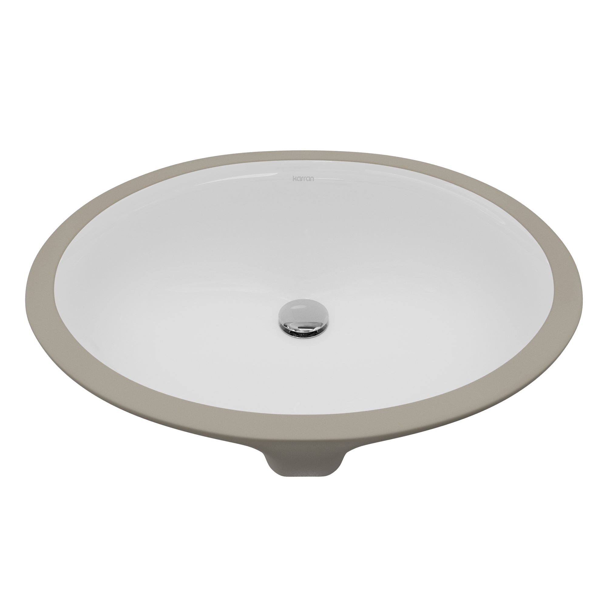 Karran Valera 19" Oval Undermount Vitreous China Bathroom Sink, White, VC-102-WH