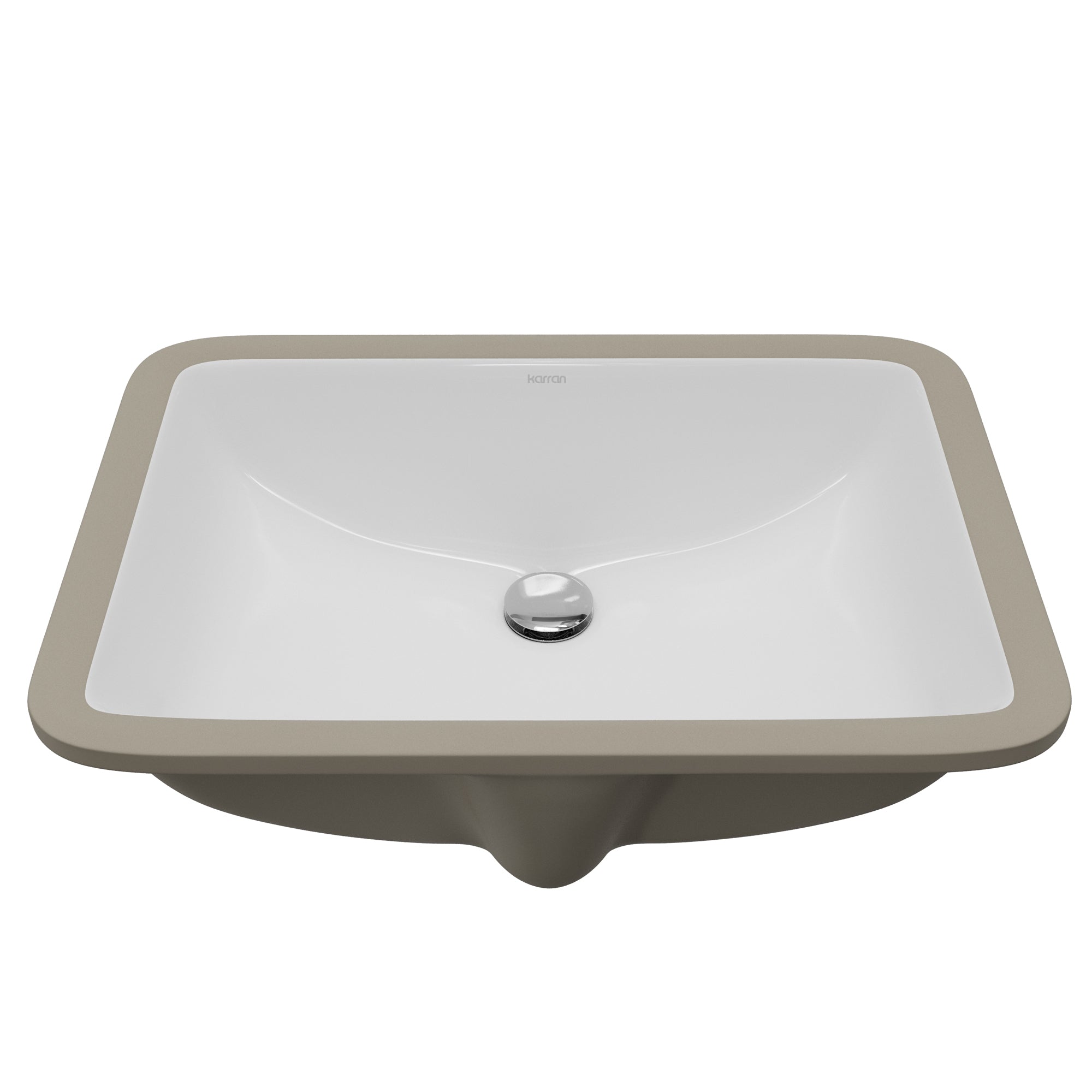 Karran Valera 21" Rectangular Undermount Vitreous China Bathroom Sink, White, VC-106-WH