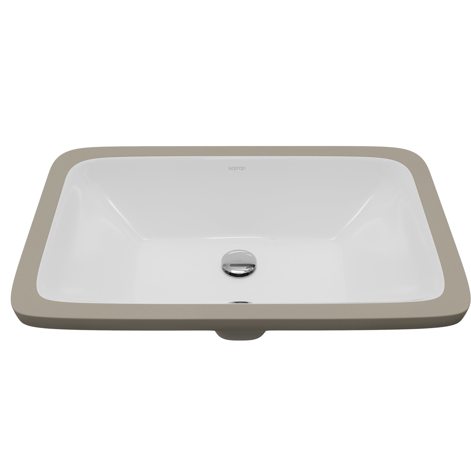 Karran Valera 21" Rectangular Undermount Vitreous China Bathroom Sink, White, VC-108-WH