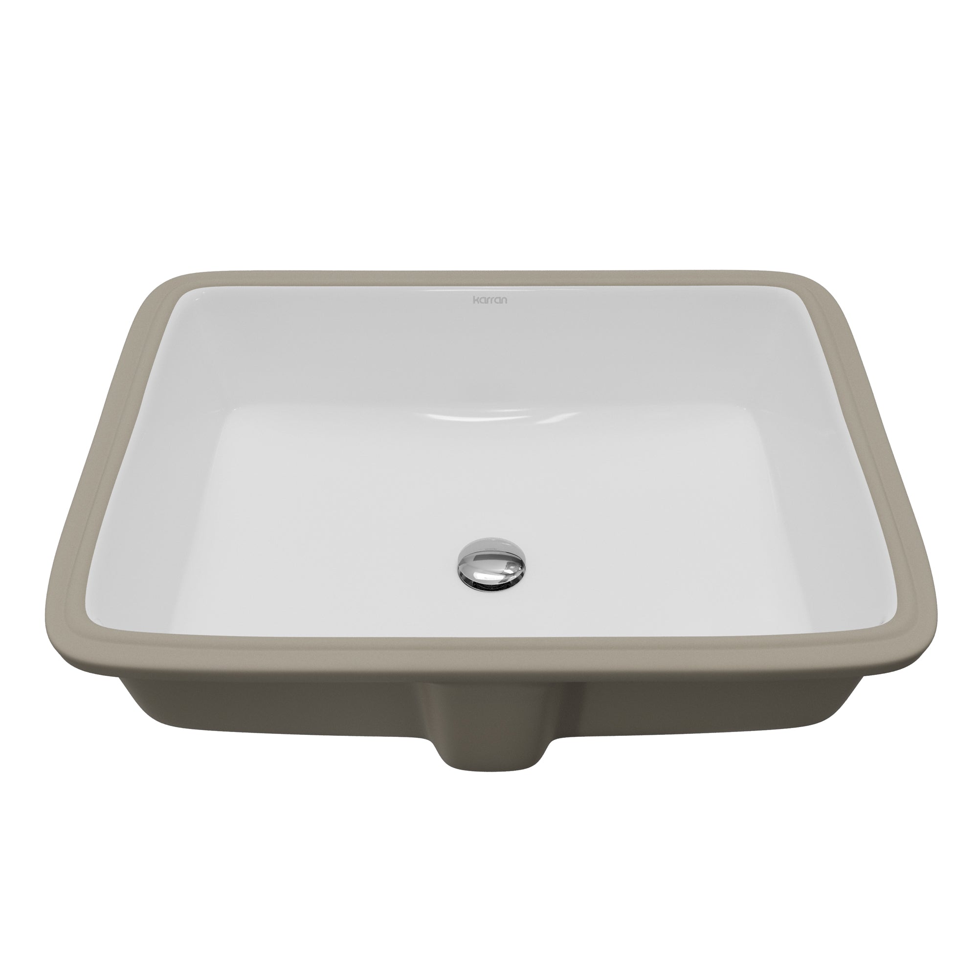 Karran Valera 20" Rectangular Undermount Vitreous China Bathroom Sink, White, VC-110-WH