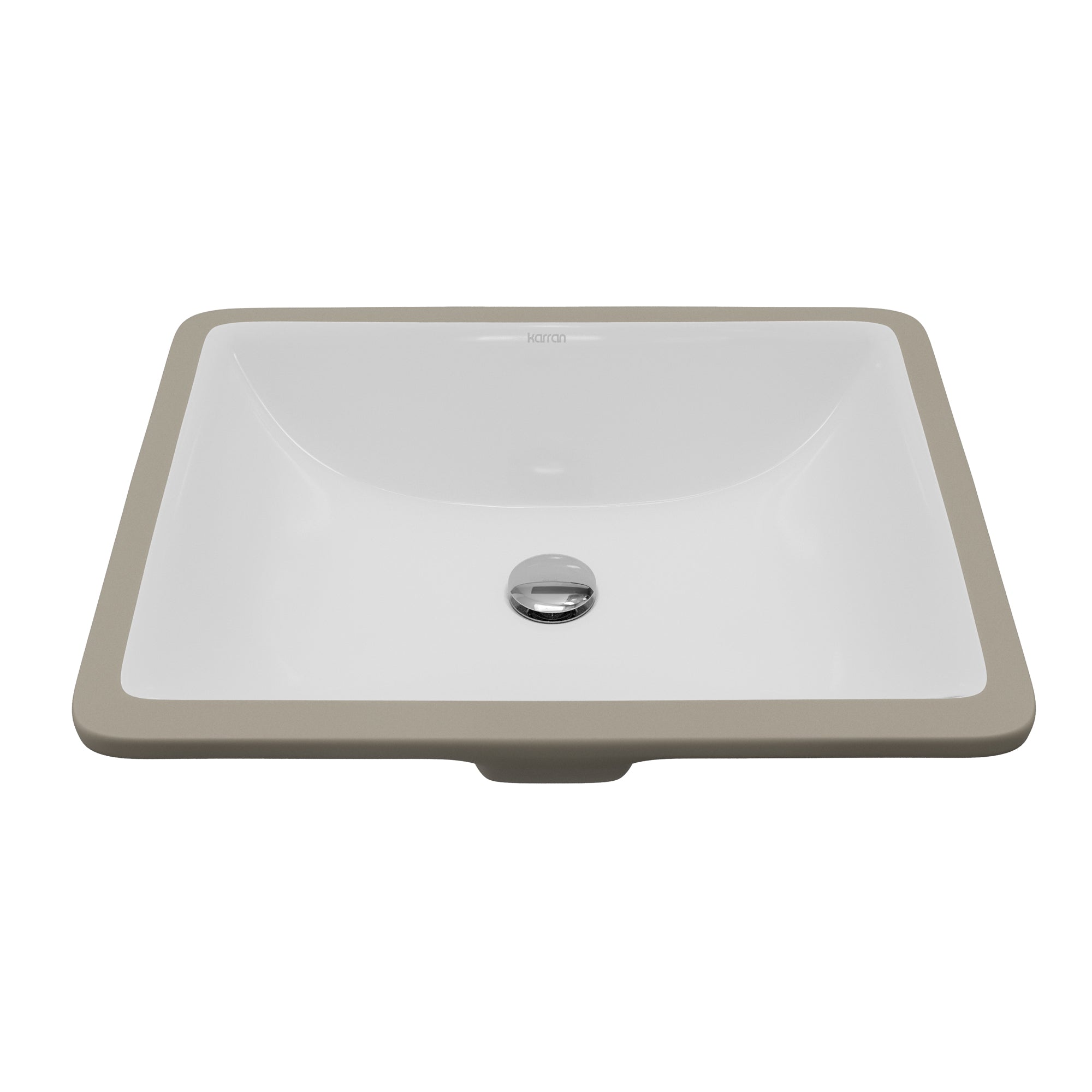 Karran Valera 14.875" x 18.125" Rectangular Undermount Vitreous China ADA Bathroom Sink, White, VC-112-WH