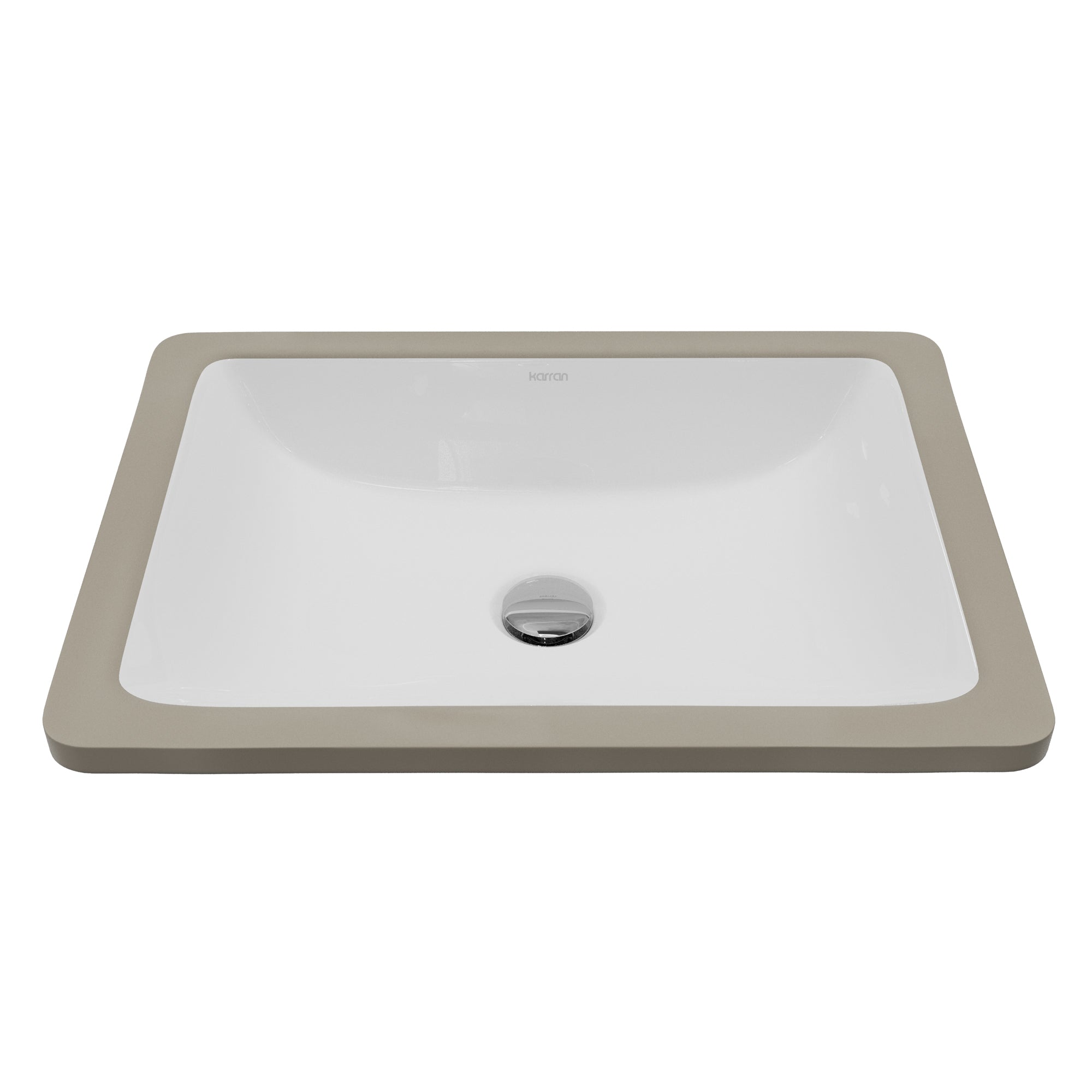 Karran Valera 13.125" x 18.125" Rectangular Undermount Vitreous China ADA Bathroom Sink, White, VC-113-WH