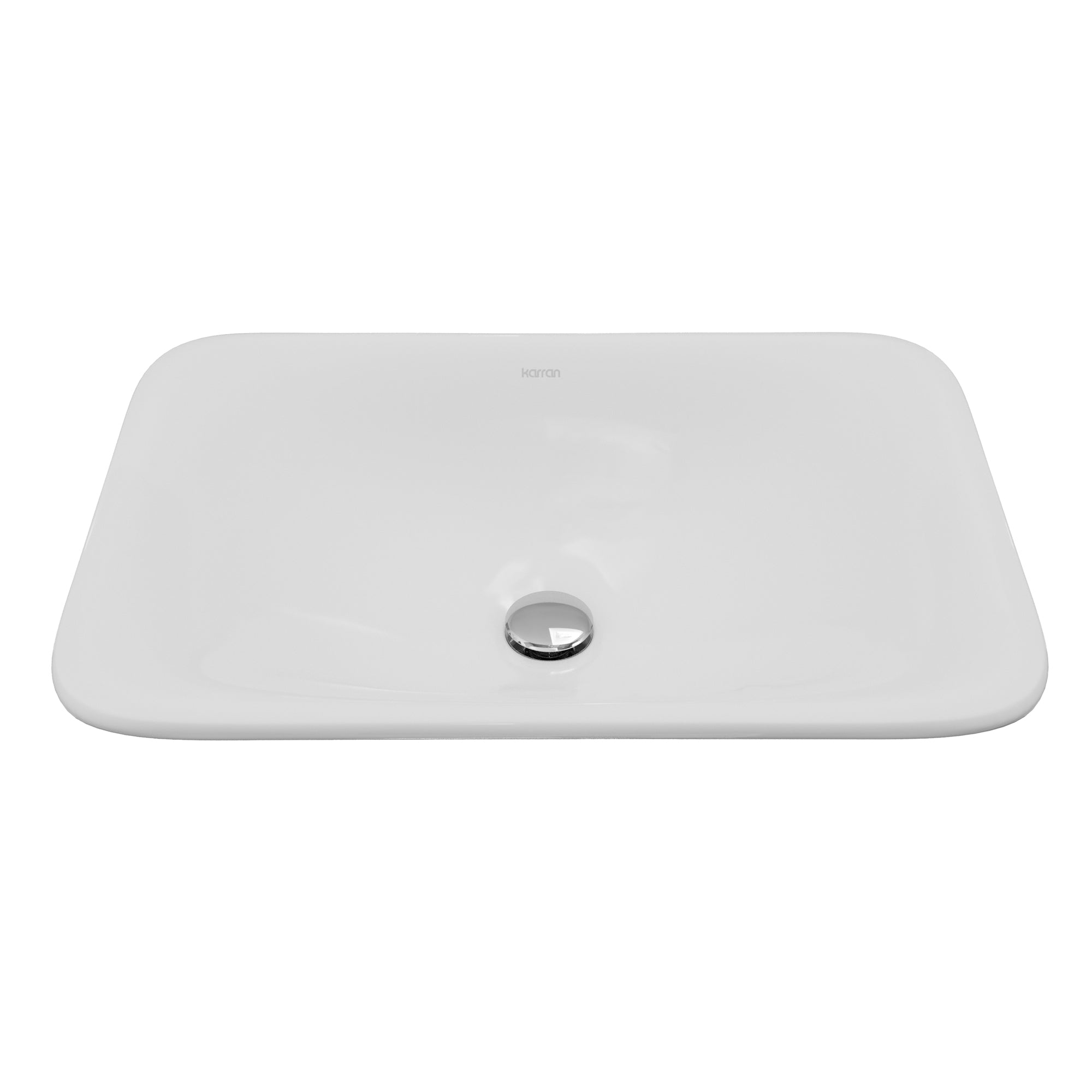 Main Image of Karran Valera 21.125" x 14.5" x 4" Rectangular Vessel Vitreous China ADA Bathroom Sink, White, VC-202-WH