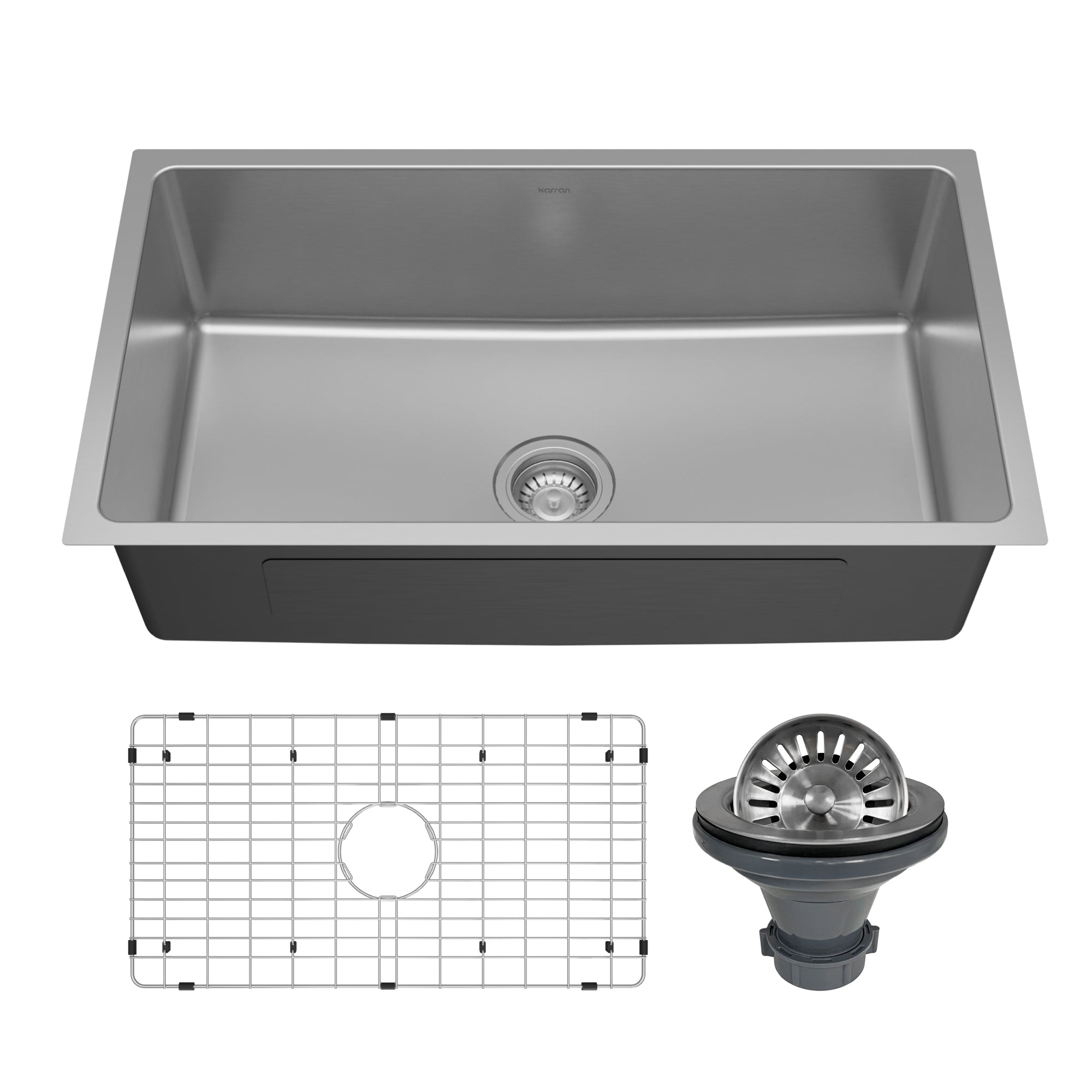 Karran Lansen 32" Undermount Stainless Steel Kitchen Sink, 18 Gauge, UMSB3211-PK1