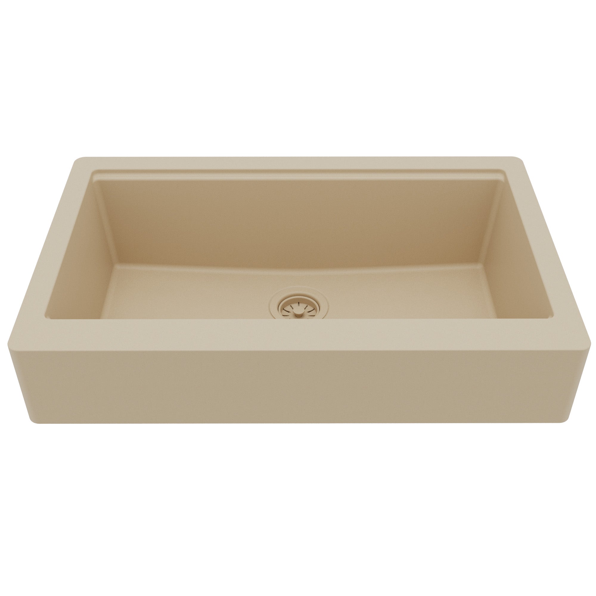 Karran 34 quartz composite retrofit workstation farmhouse sink bisque product image