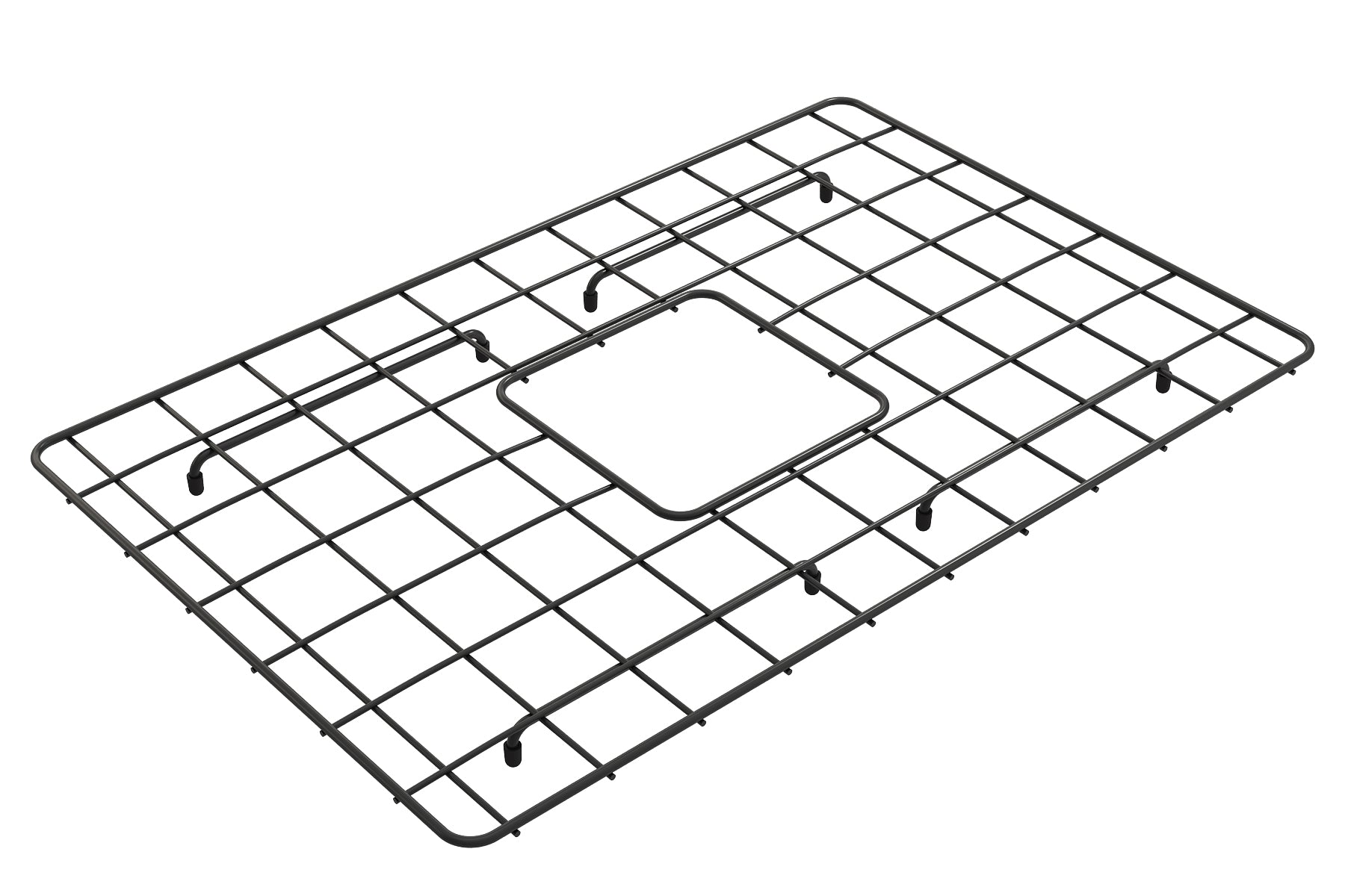 BOCCHI Matte Black Stainless Steel Sink Grid for 27" 1360 Kitchen Sinks, 2300 2010MB