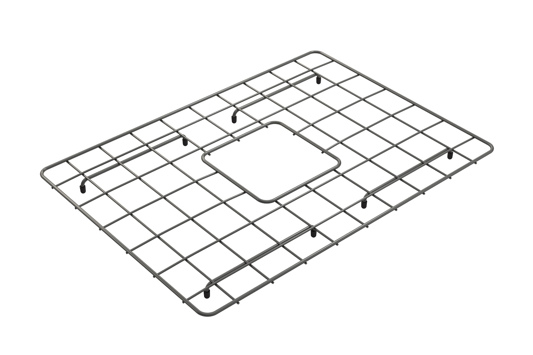 BOCCHI Gun Metal Stainless Steel Sink Grid for 24" 1137 Kitchen Sinks, 2300 2014GM