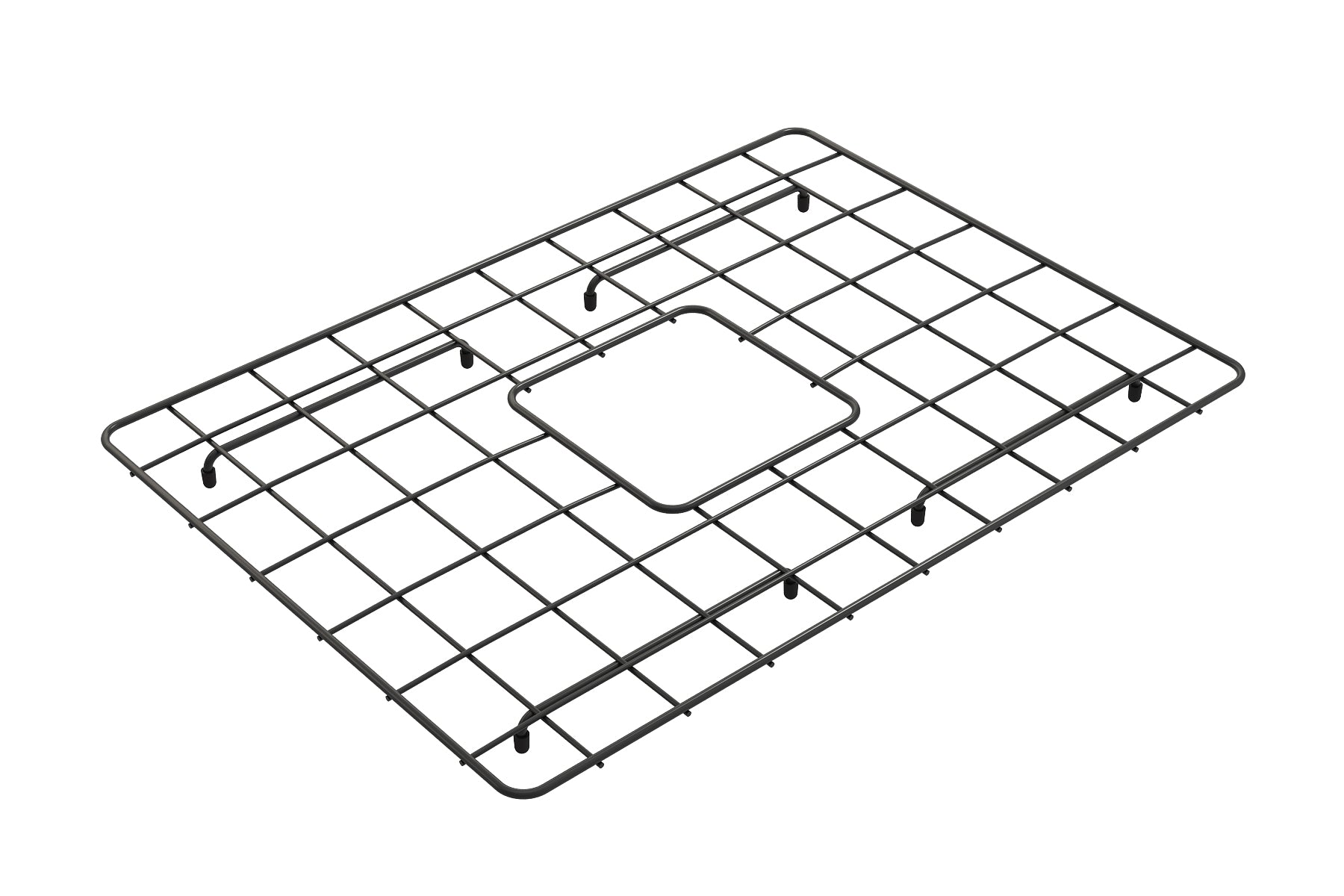 BOCCHI Matte Black Stainless Steel Sink Grid for 24" 1137 Kitchen Sinks, 2300 2014MB