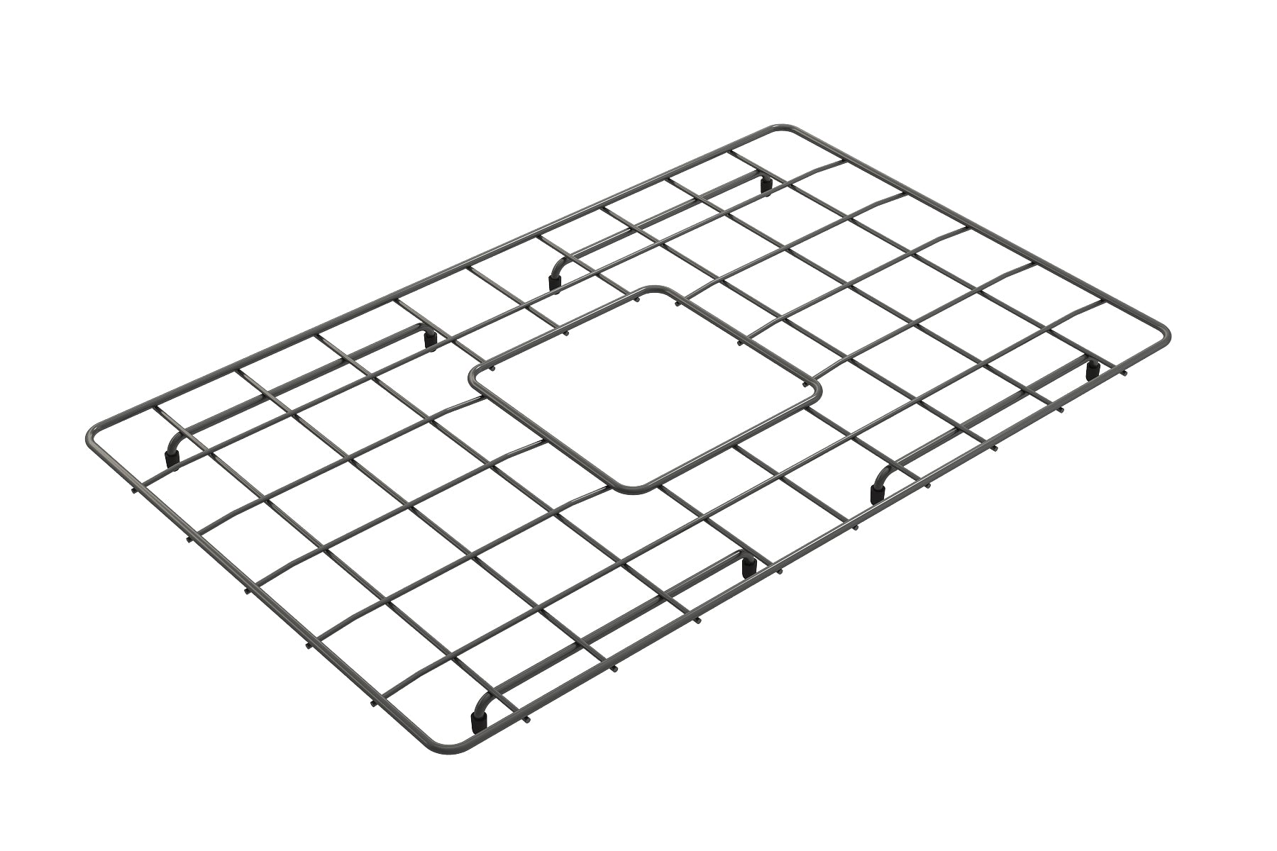 BOCCHI Gun Metal Stainless Steel Sink Grid for 27" 1633 Kitchen Sinks, 2300 2058GM