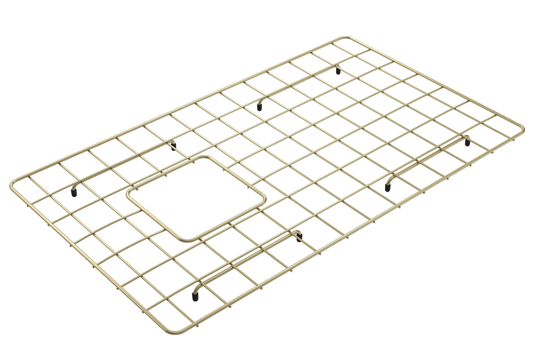 Alternate Image for BOCCHI Brushed Gold Stainless Stainless Steel Sink Kit Grid for 30in. 1346/1347 Farmhouse Apron Front Fireclay Single Bowl Kitchen Sink, 2300 2002 BG