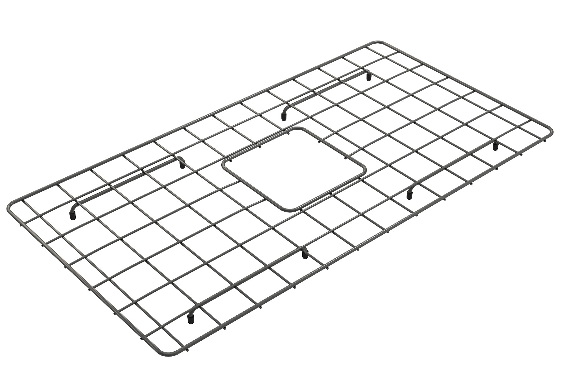 BOCCHI Gun Metal Stainless Steel Sink Grid for 32" 1362 Kitchen Sinks, 2300 2012GM