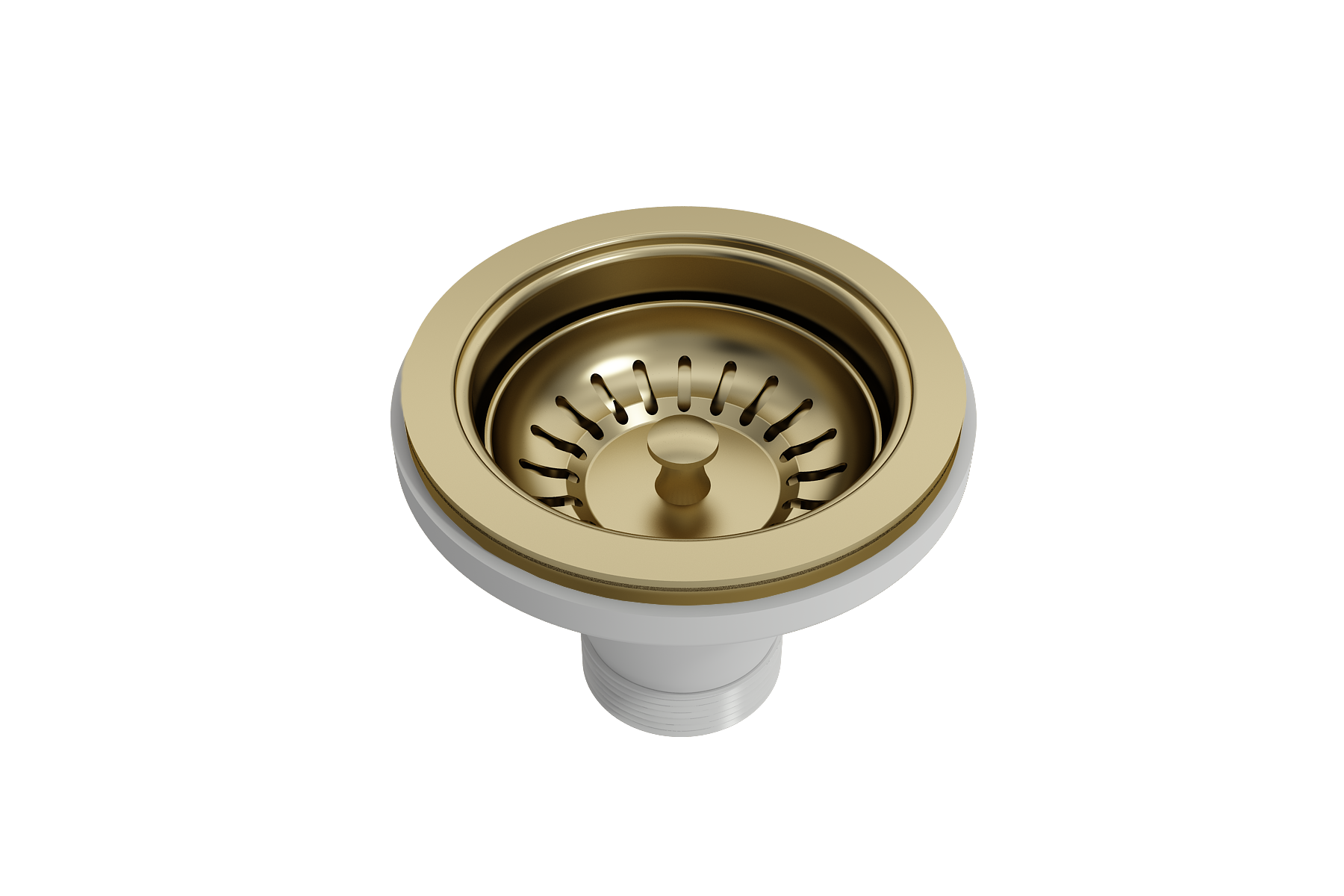 BOCCHI Kitchen Sink Strainer for Fireclay and Granite Sinks in Brushed Gold, Polymer, 2330 0001 BG