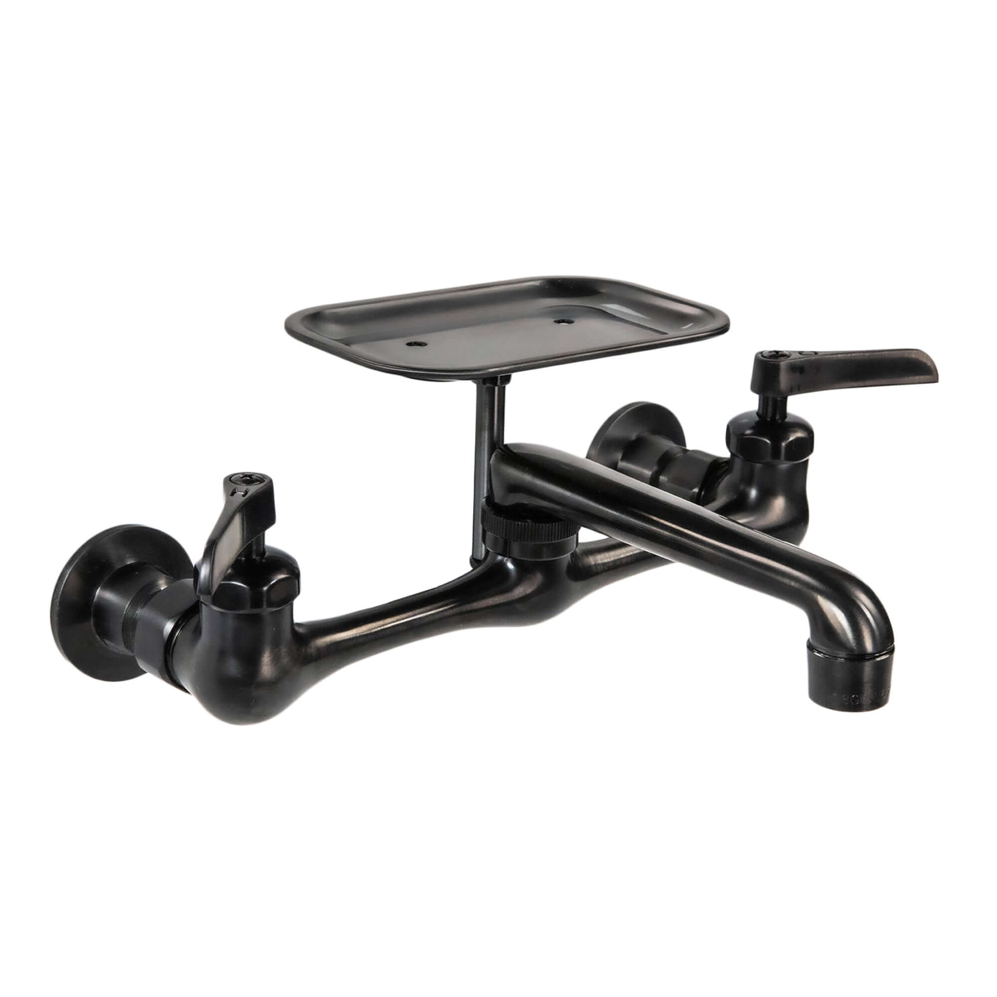 Alternate Image for Nantucket Sinks Premium Kitchen 1.5 GPM Brass Utility/Mud/Laundry Faucet, Handle, Black, CIF-2HMBL