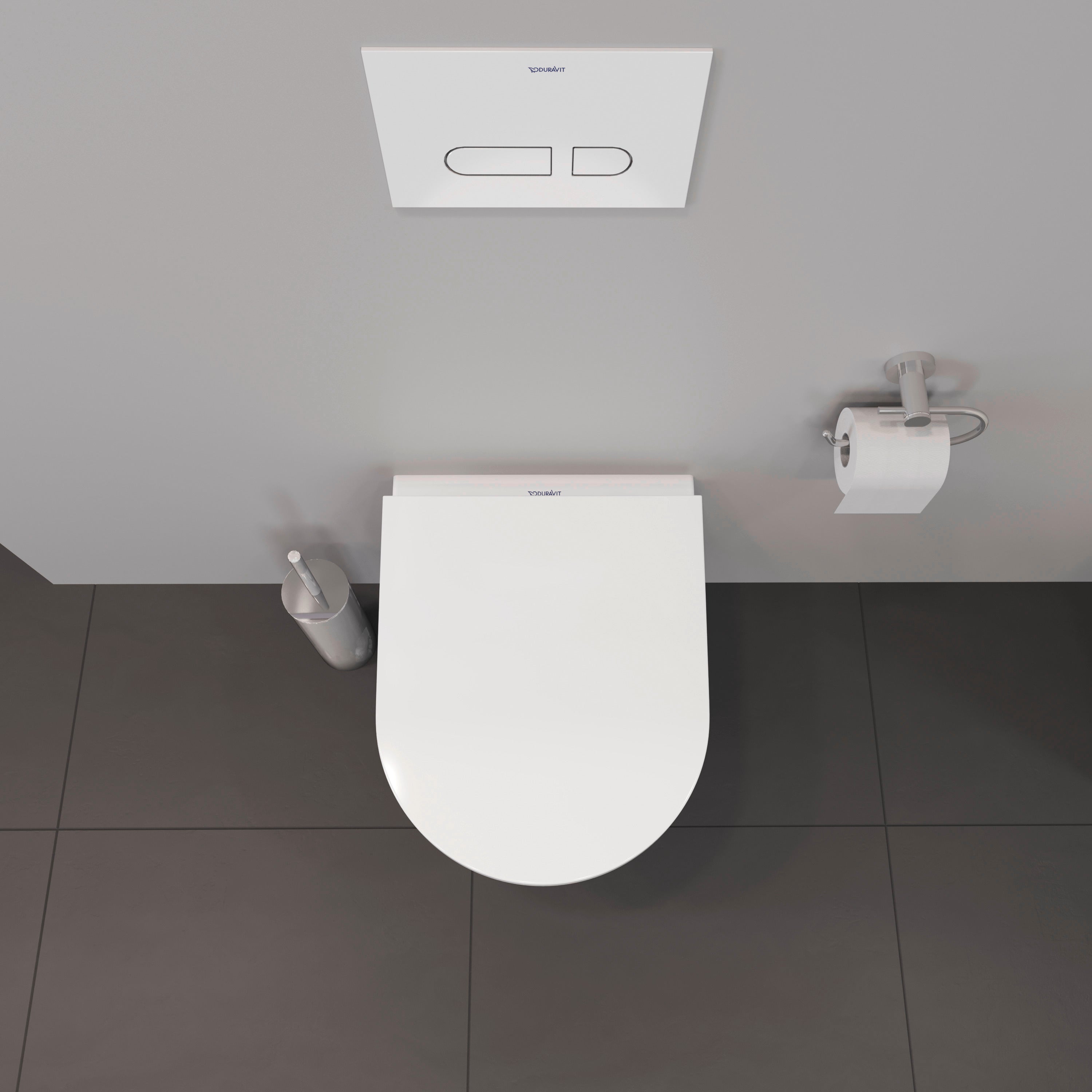 D-Neo Round Slow Close Toilet Seat in White