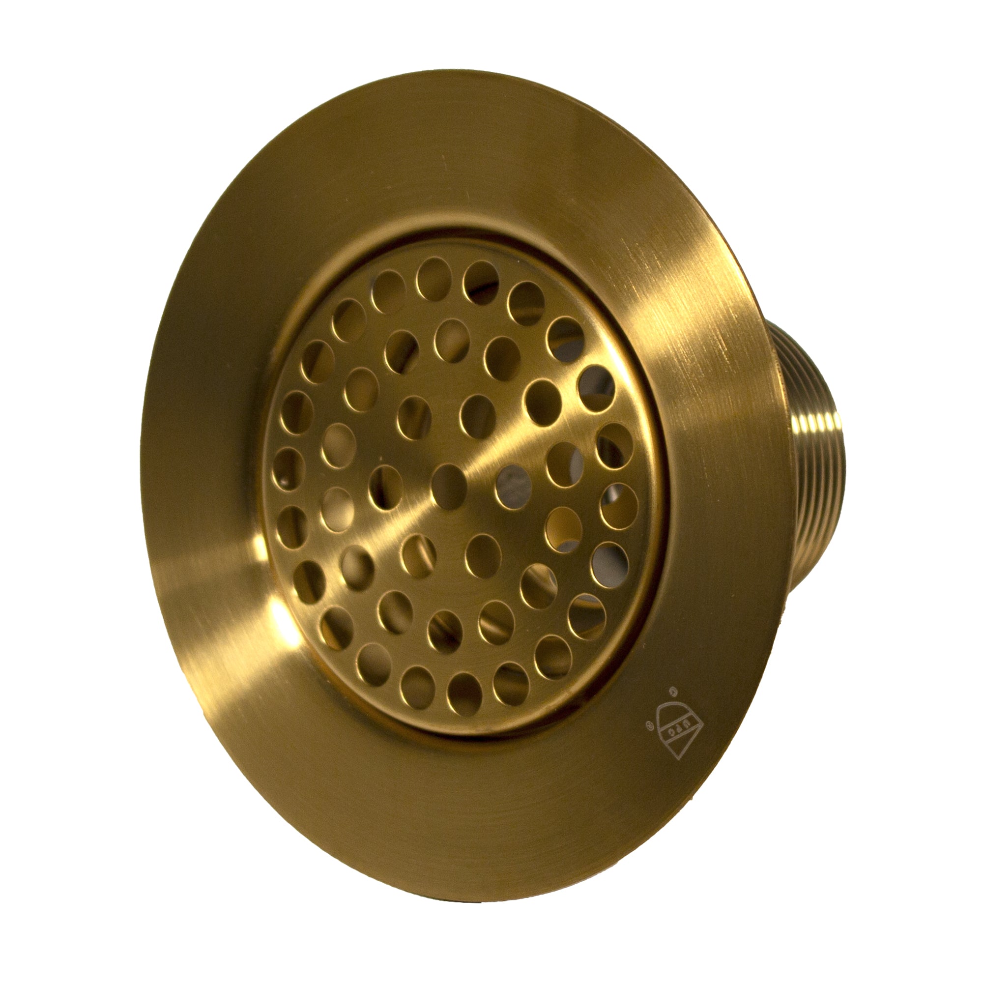 Nantucket Sinks Premium Accessories 3 inch Utility Sink Grid Drain Satin Brass, Stainless Steel/Brass, 16 Gauge, 3CHGRSB