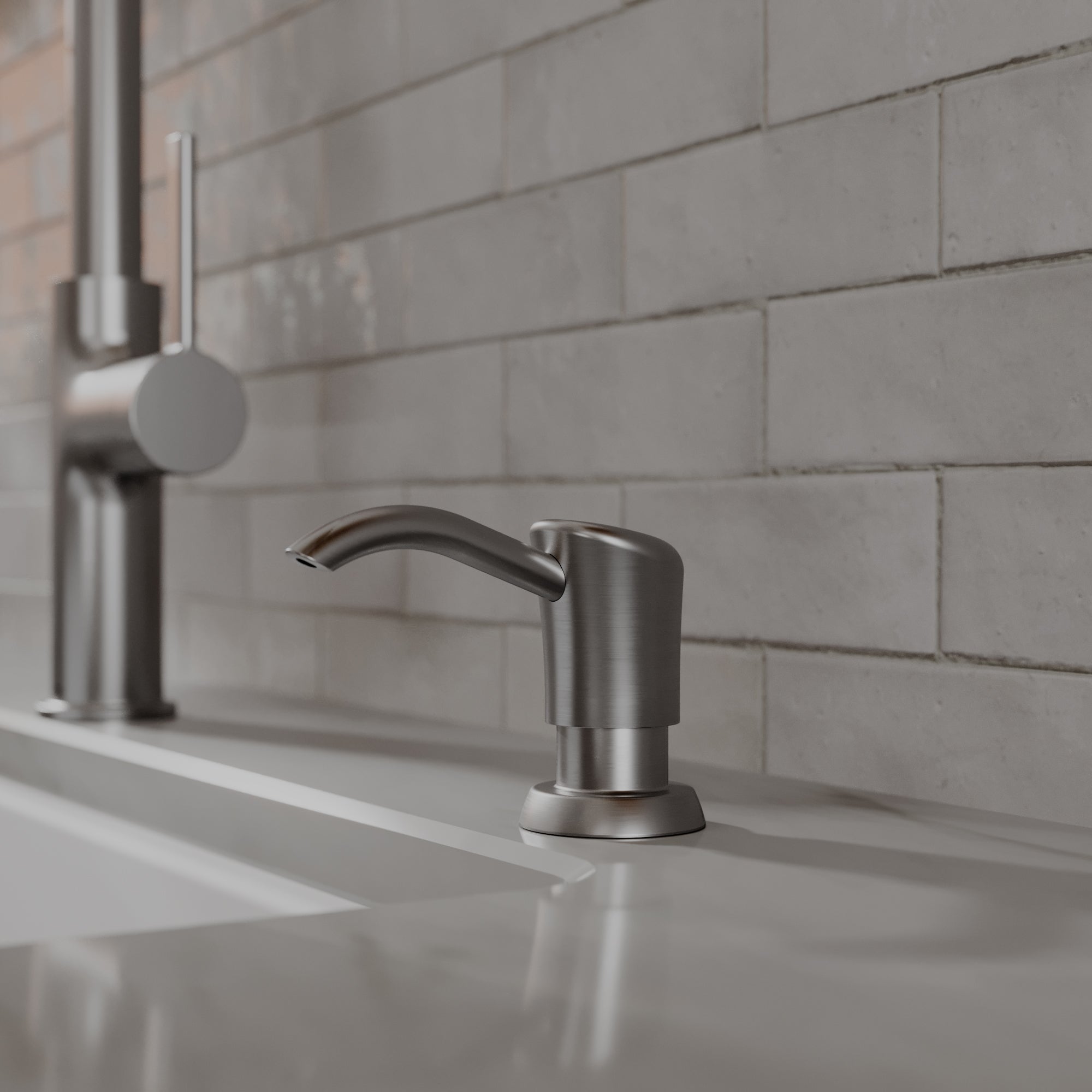 Karran SD45 Kitchen Soap/Lotion Dispenser in Spot Free Stainless Steel, Lead-free Brass, SD45SFSS