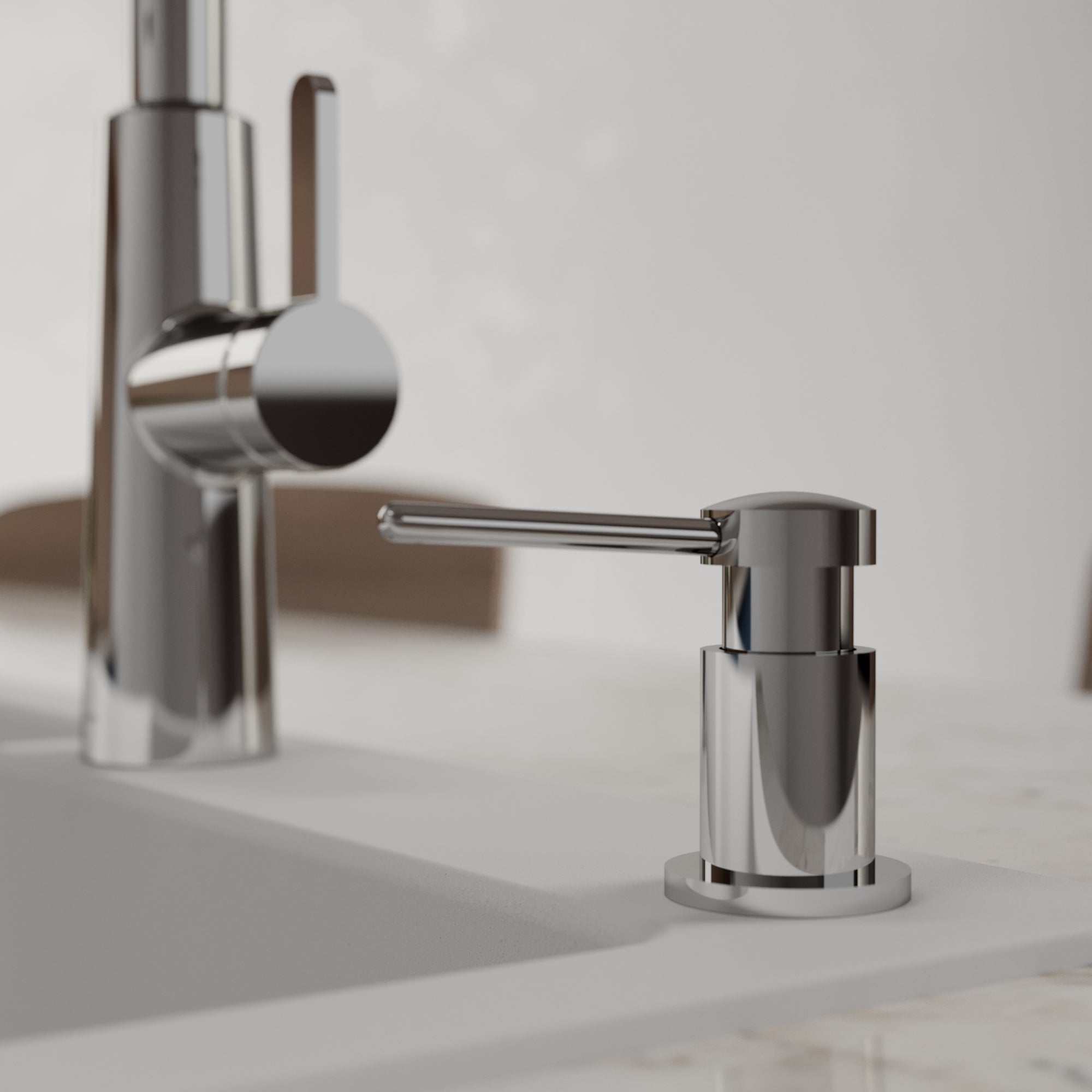 Karran SD55 Kitchen Soap/Lotion Dispenser Chrome, Lead-free Brass, SD55C