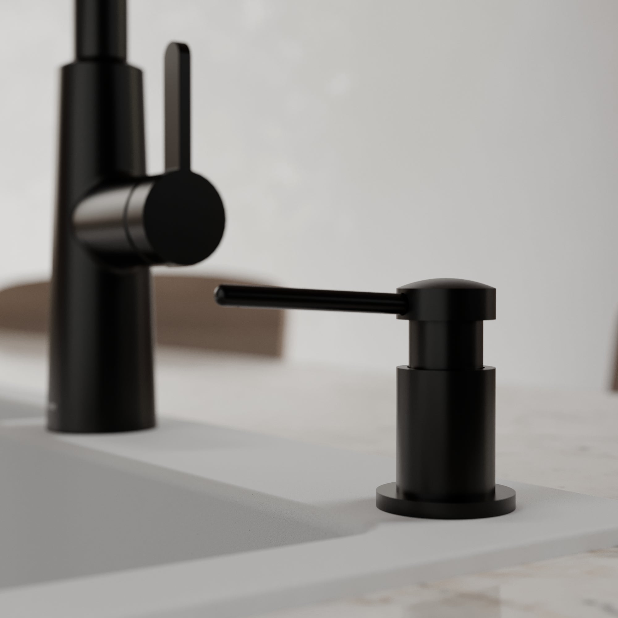 Karran SD55 Kitchen Soap/Lotion Dispenser Matte Black, Lead-free Brass, SD55MB