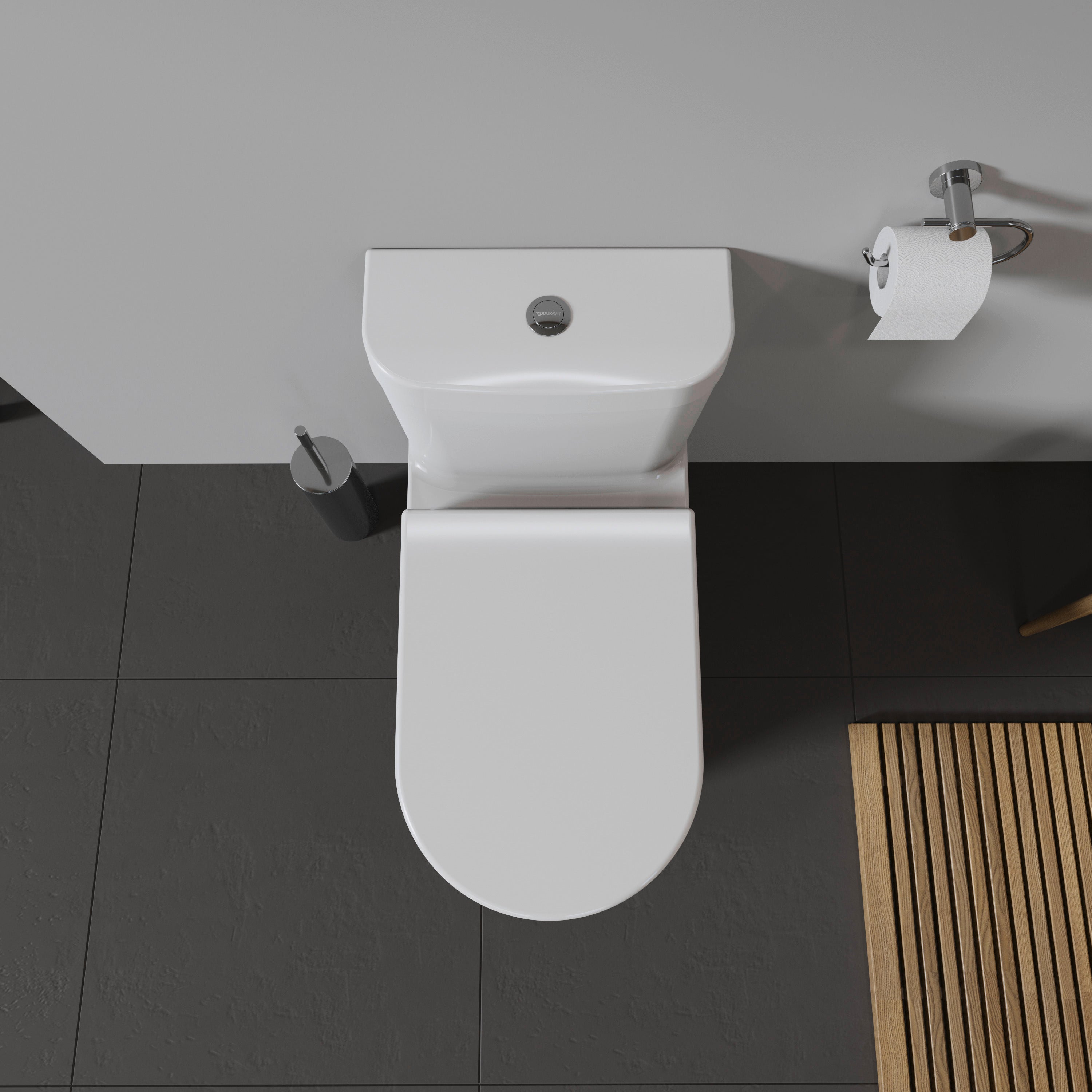 Starck 3 Elongated Slow Close Toilet Seat in White