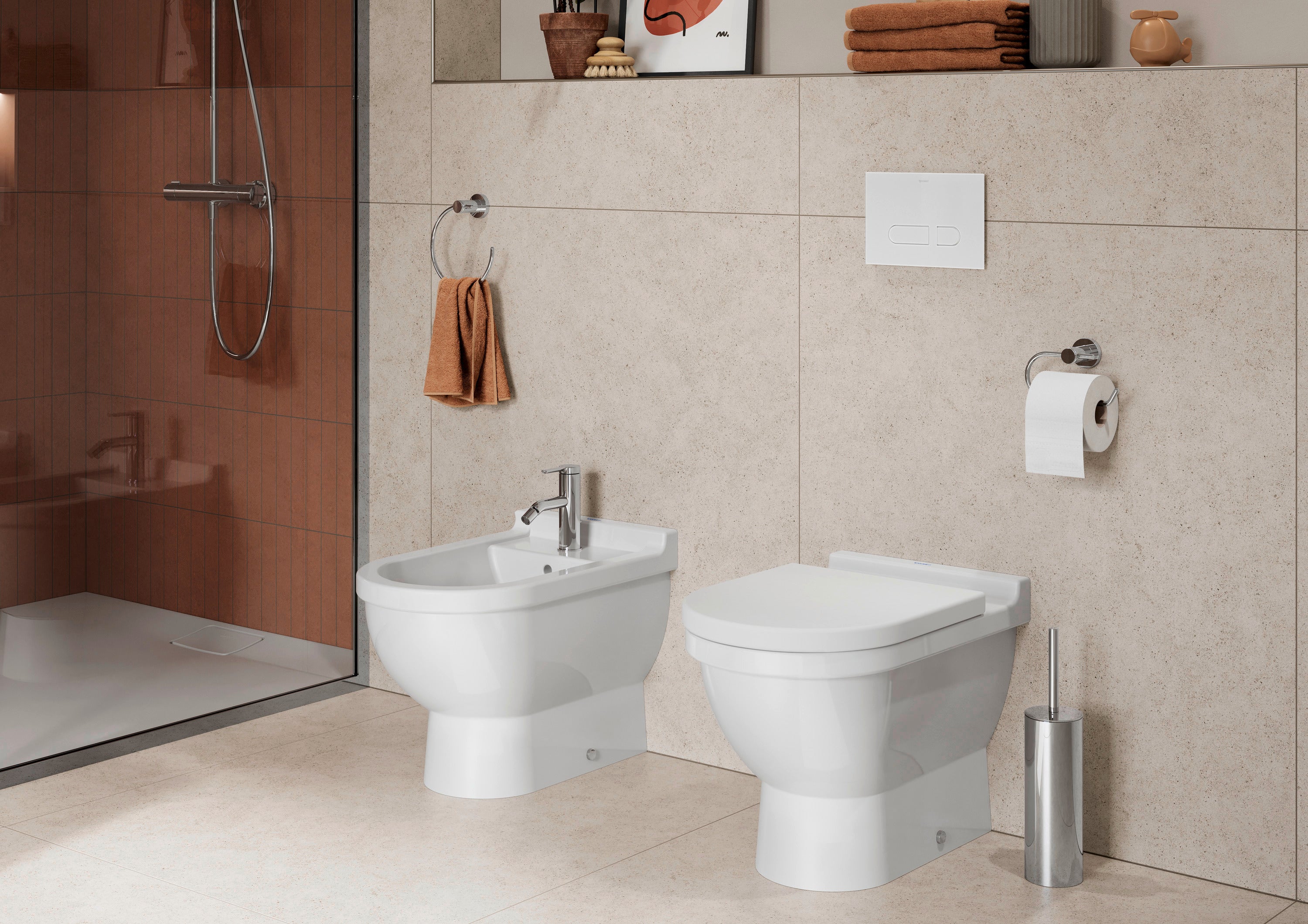 Starck 3 Elongated Slow Close Toilet Seat in White