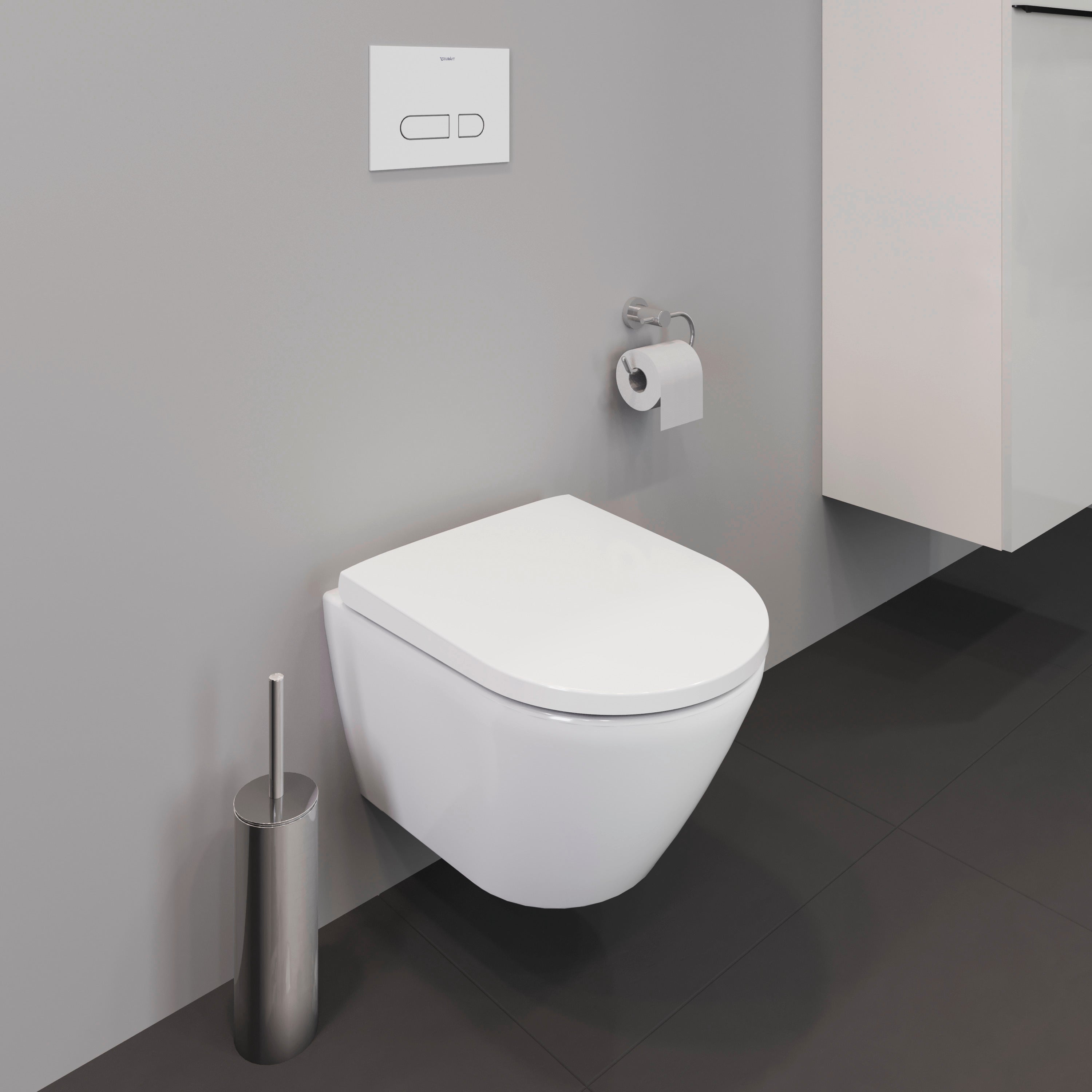 D-Neo Round Slow Close Toilet Seat in White