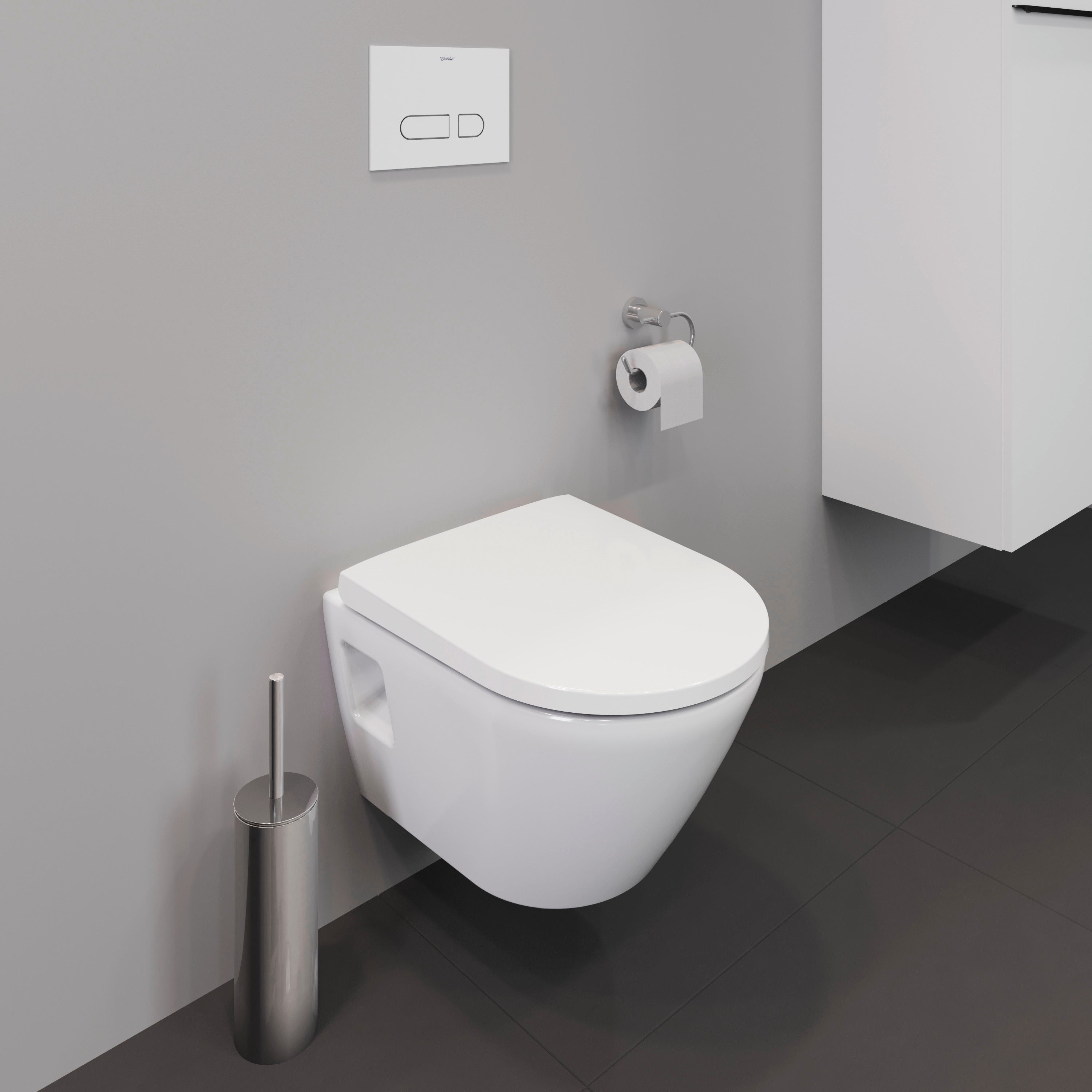 D-Neo Round Slow Close Toilet Seat in White
