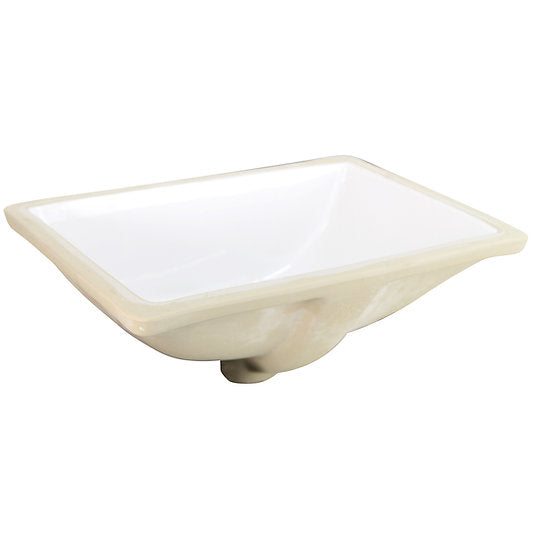 Nantucket Sinks Great Point 18" Ceramic Bathroom Sink, White, UM-16x11-W
