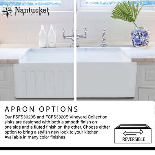 Alternate Image for Nantucket Sinks Vineyard 23" Fireclay Farmhouse Sink, Matte Black, FCFS2418S-MatteBlack