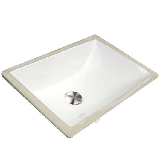 Nantucket Sinks Great Point 18" Ceramic Bathroom Sink, White, UM-16x11-W