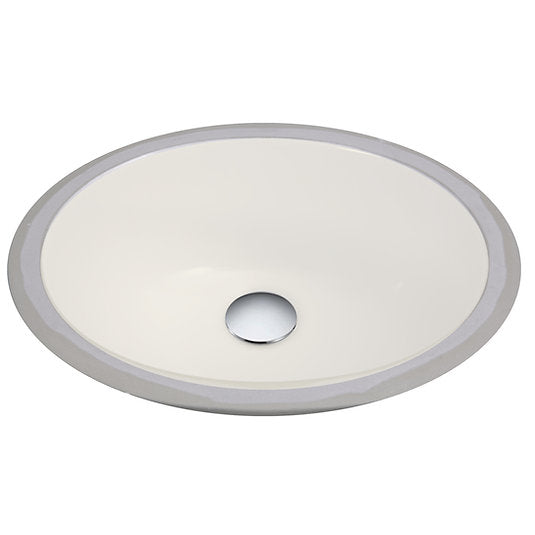 Alternate Image for Nantucket Sinks Great Point 15" x 12.125" Oval Undermount Ceramic - Vitreous China Bathroom Sink, Biscuit, UM-13x10-B