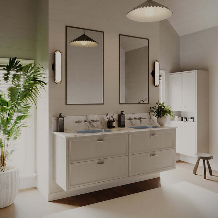 Lavabo rectangular bajo encimera Nantucket Sinks Regatta de 56 x 37 cm, de arcilla refractaria, con accesorios, azul claro/gris desgastado, RC2035SS