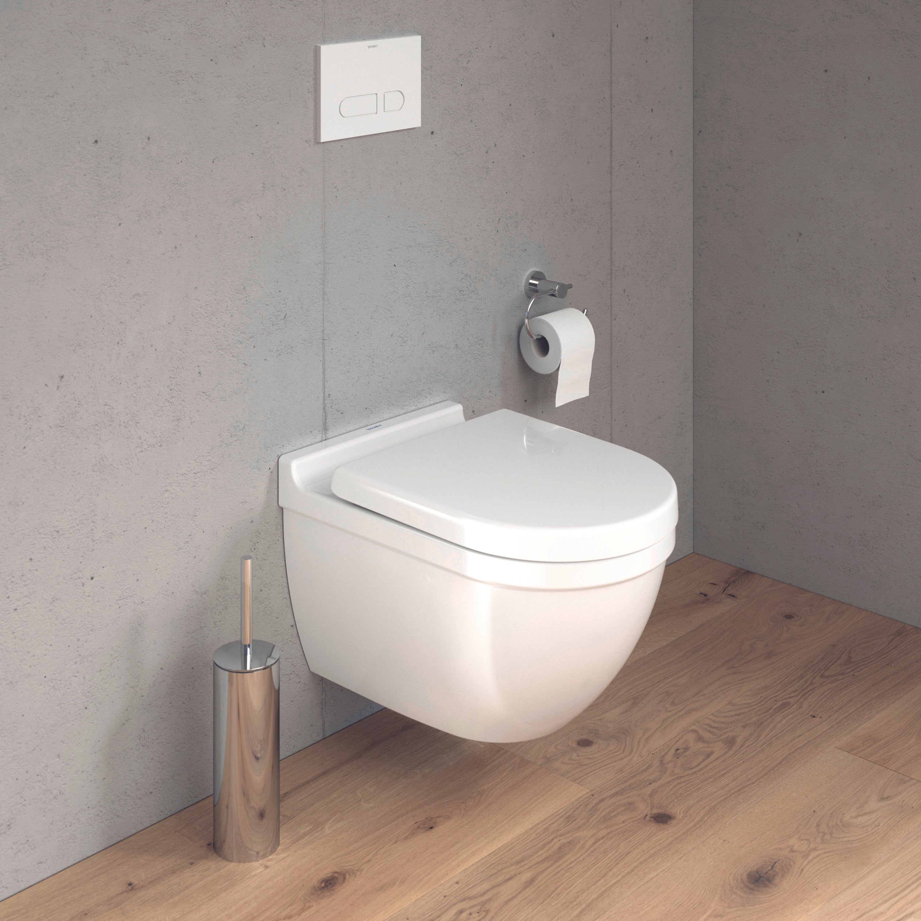 Starck 3 Elongated Slow Close Toilet Seat in White