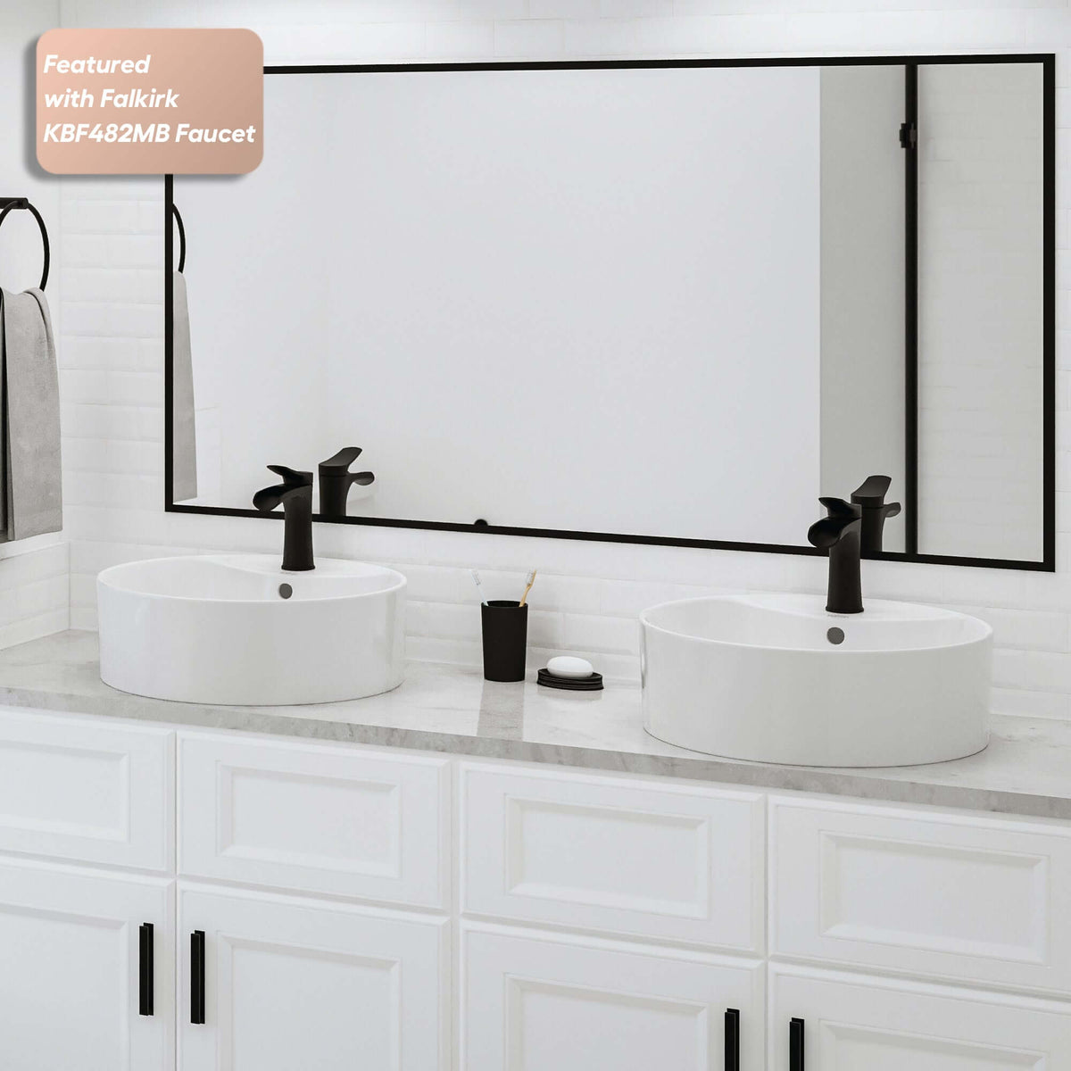 Alternative View of Karran Valera 18.125" x 18.125" x 4.25" Round Vessel Vitreous China ADA Bathroom Sink, White, VC-401-WH
