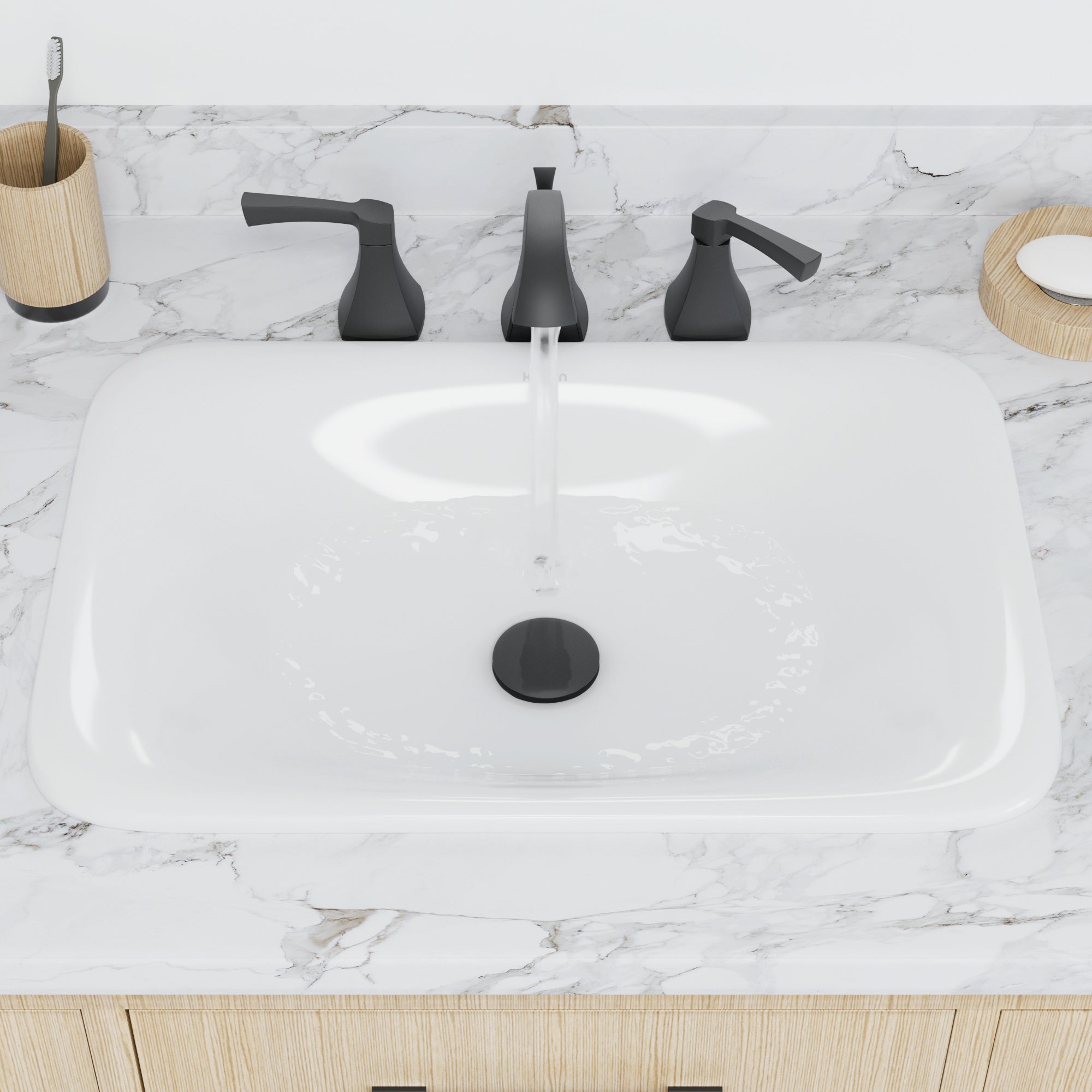 Alternative View of Karran Valera 21.125" x 14.5" x 4" Rectangular Vessel Vitreous China ADA Bathroom Sink, White, VC-202-WH