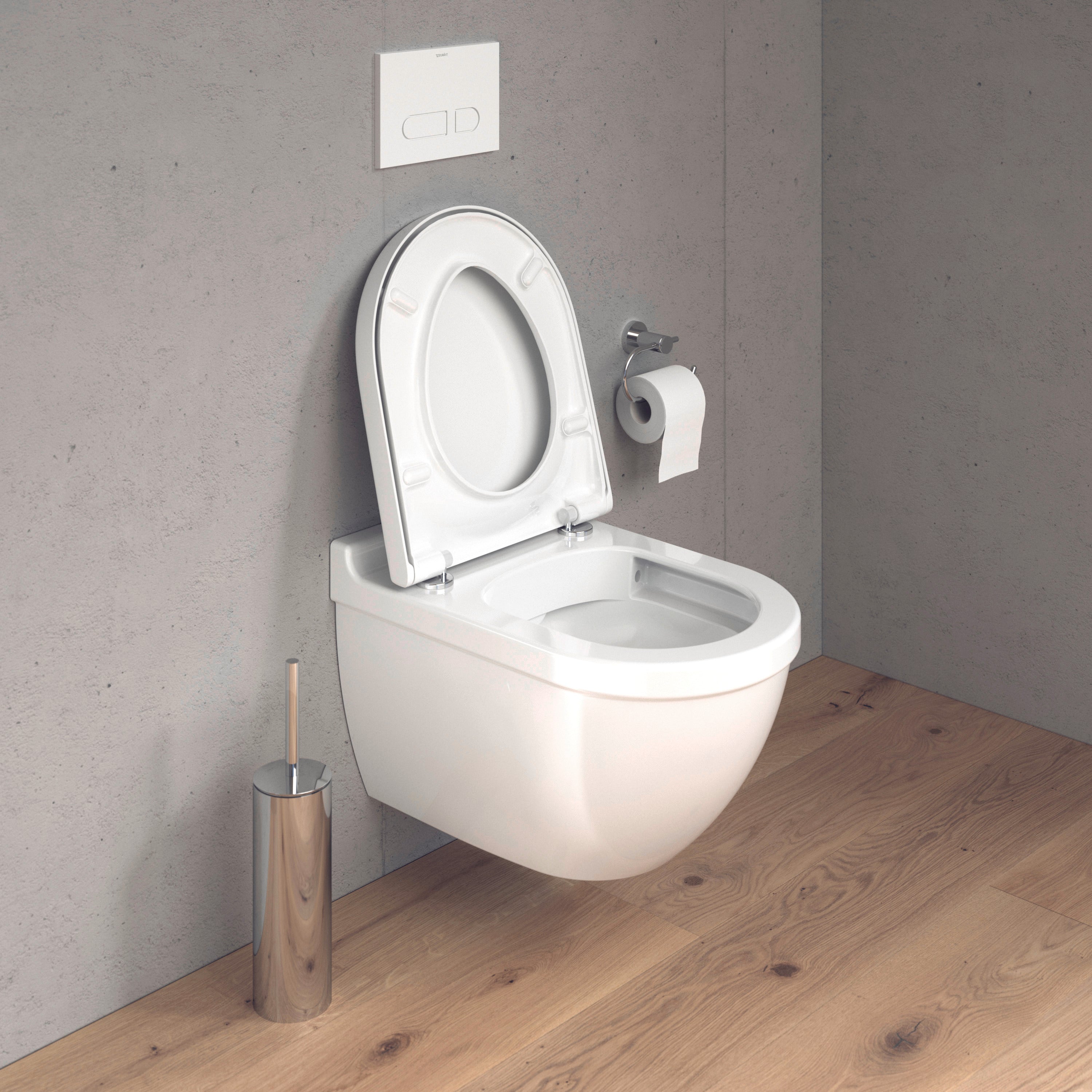 Starck 3 Elongated Slow Close Toilet Seat in White