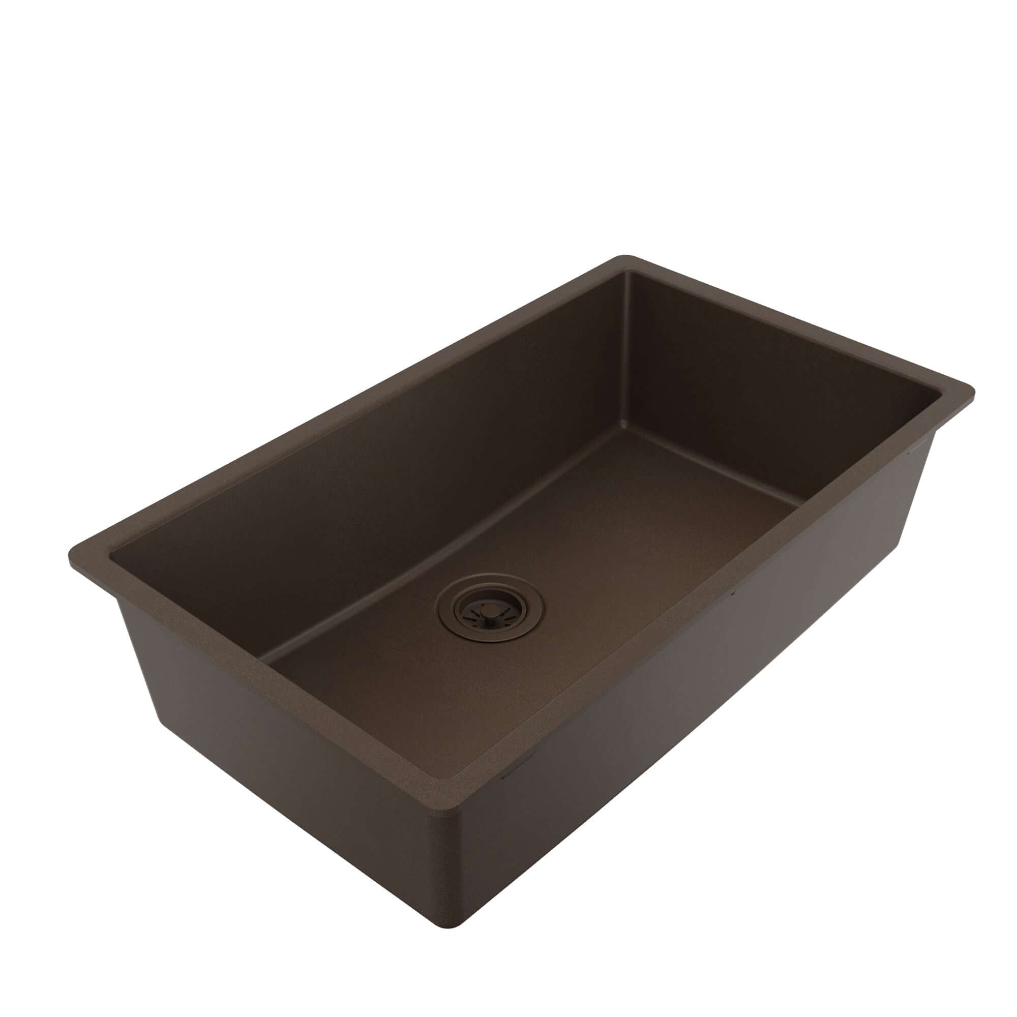 Alternative View of Karran 32" Undermount Quartz Composite Kitchen Sink, Brown, QU-812-BR