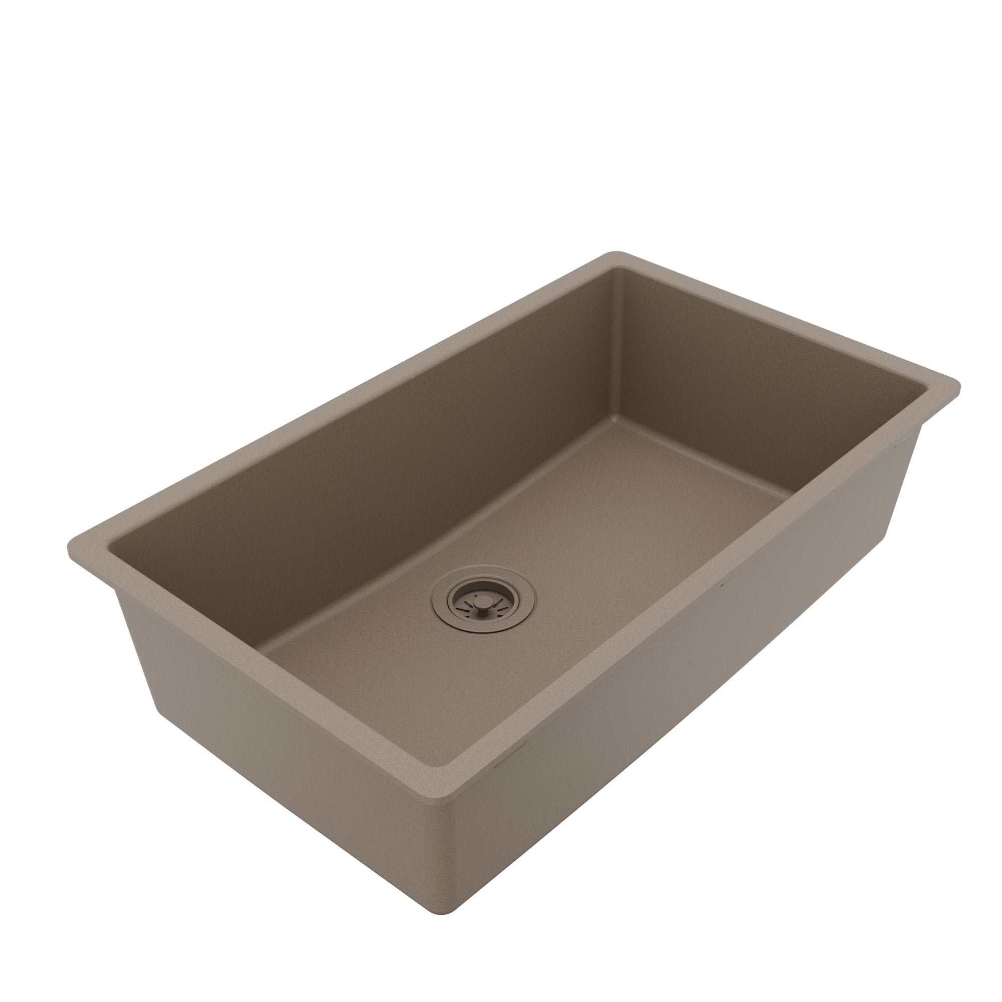 Alternative View of Karran 32" Undermount Quartz Composite Kitchen Sink, Concrete, QU-812-CN