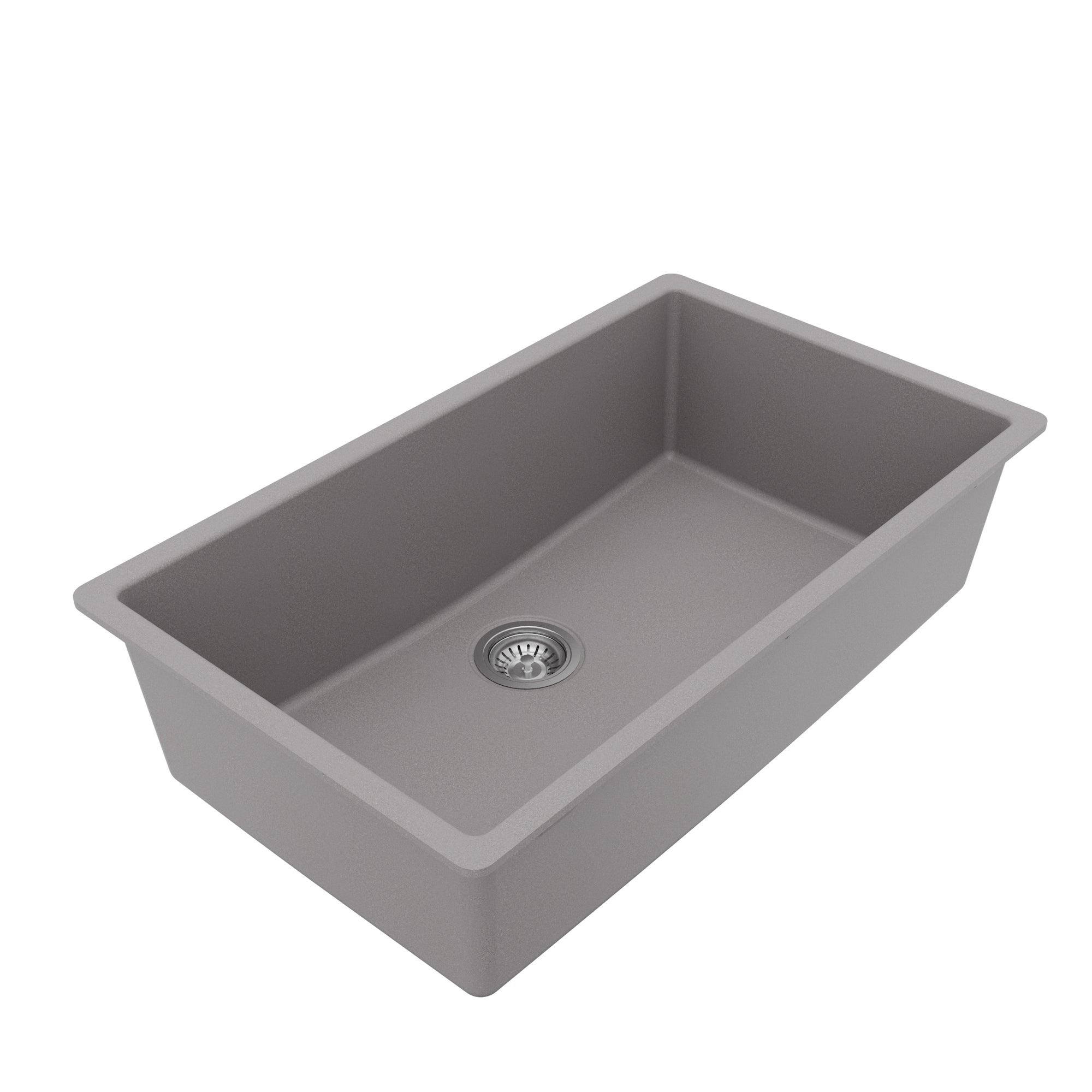 Alternative View of Karran 32" Undermount Quartz Composite Kitchen Sink with Accessories, Grey, QU-812-GR-PK1