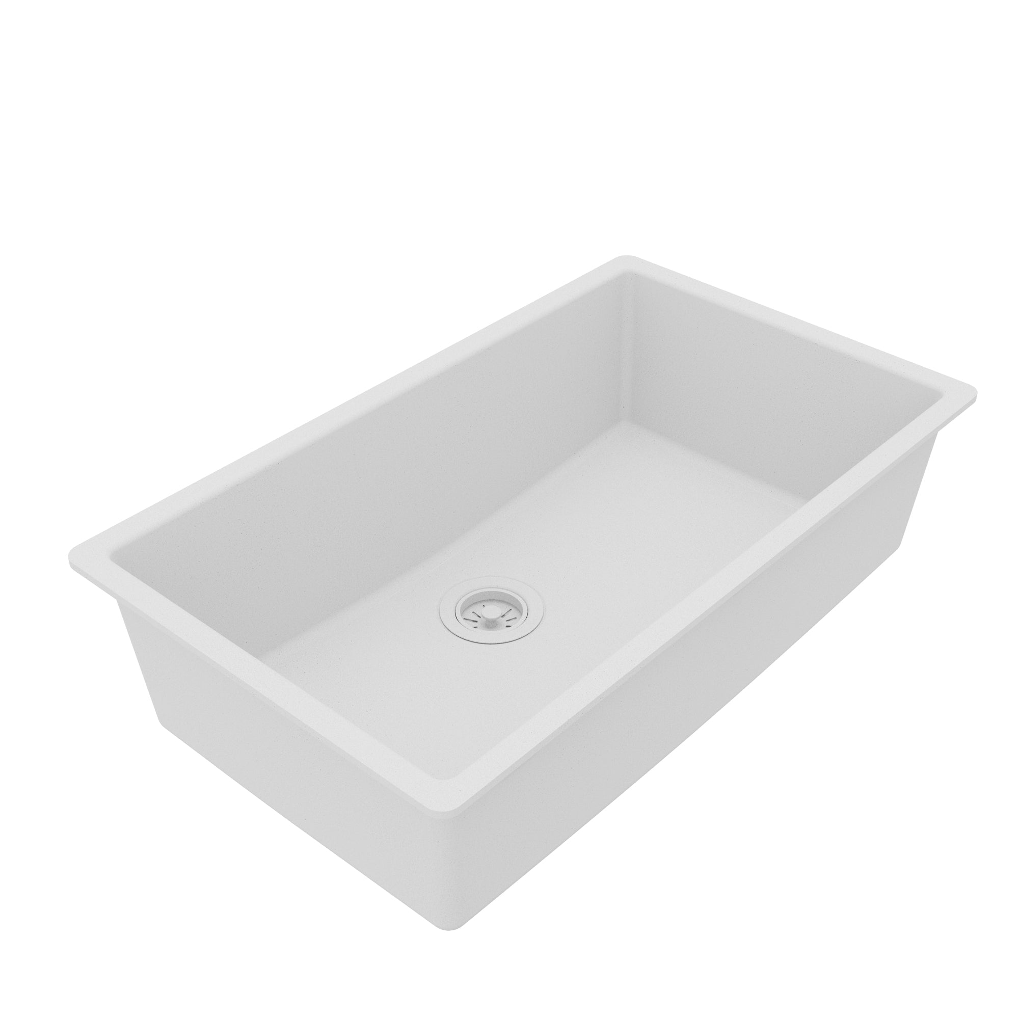 Alternative View of Karran 32" Undermount Quartz Composite Kitchen Sink, White, QU-812-WH