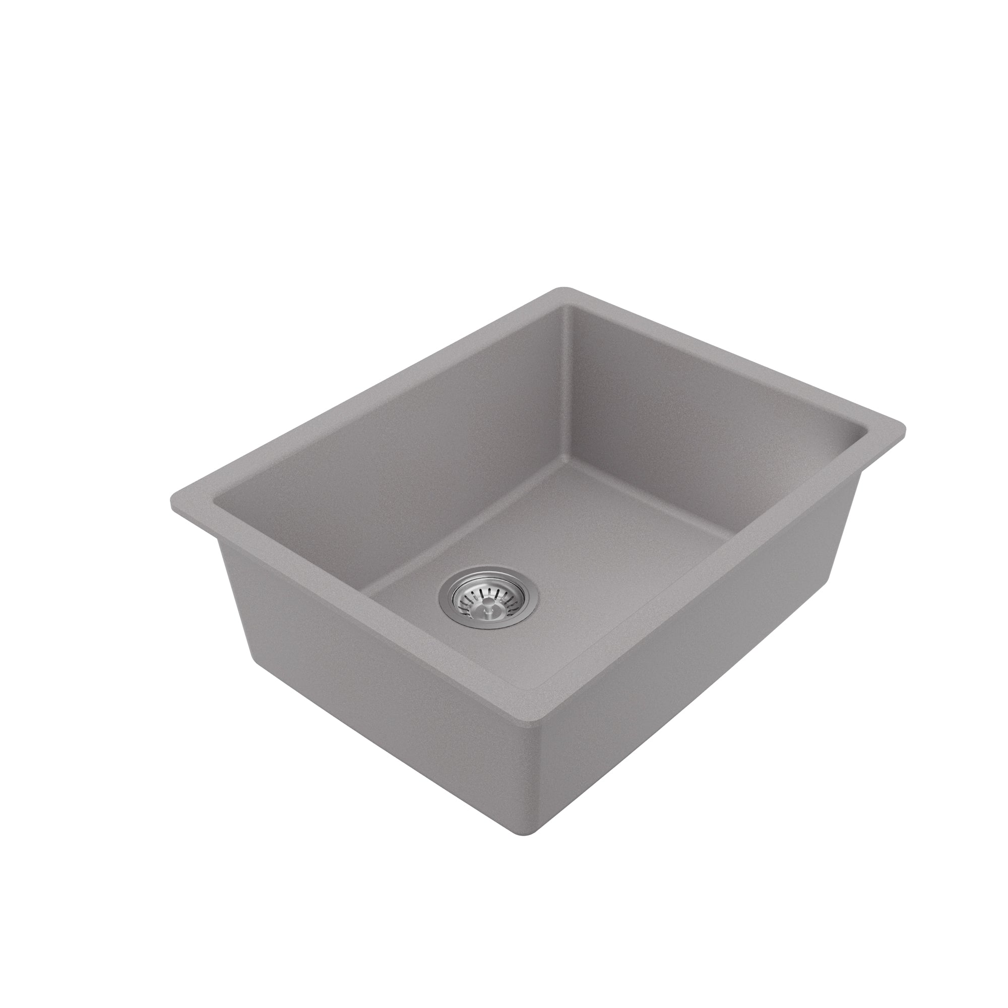 Alternative View of Karran 24" Undermount Quartz Composite Kitchen Sink with Accessories, Grey, QU-820-GR-PK1