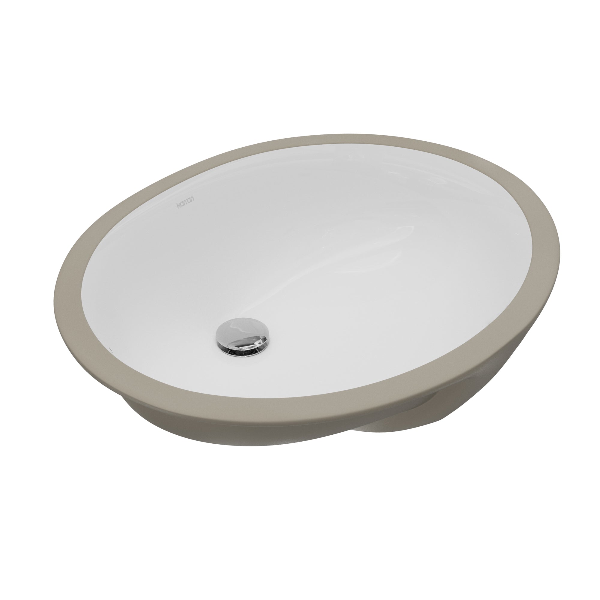 Karran 19 oval bathroom sink white product image