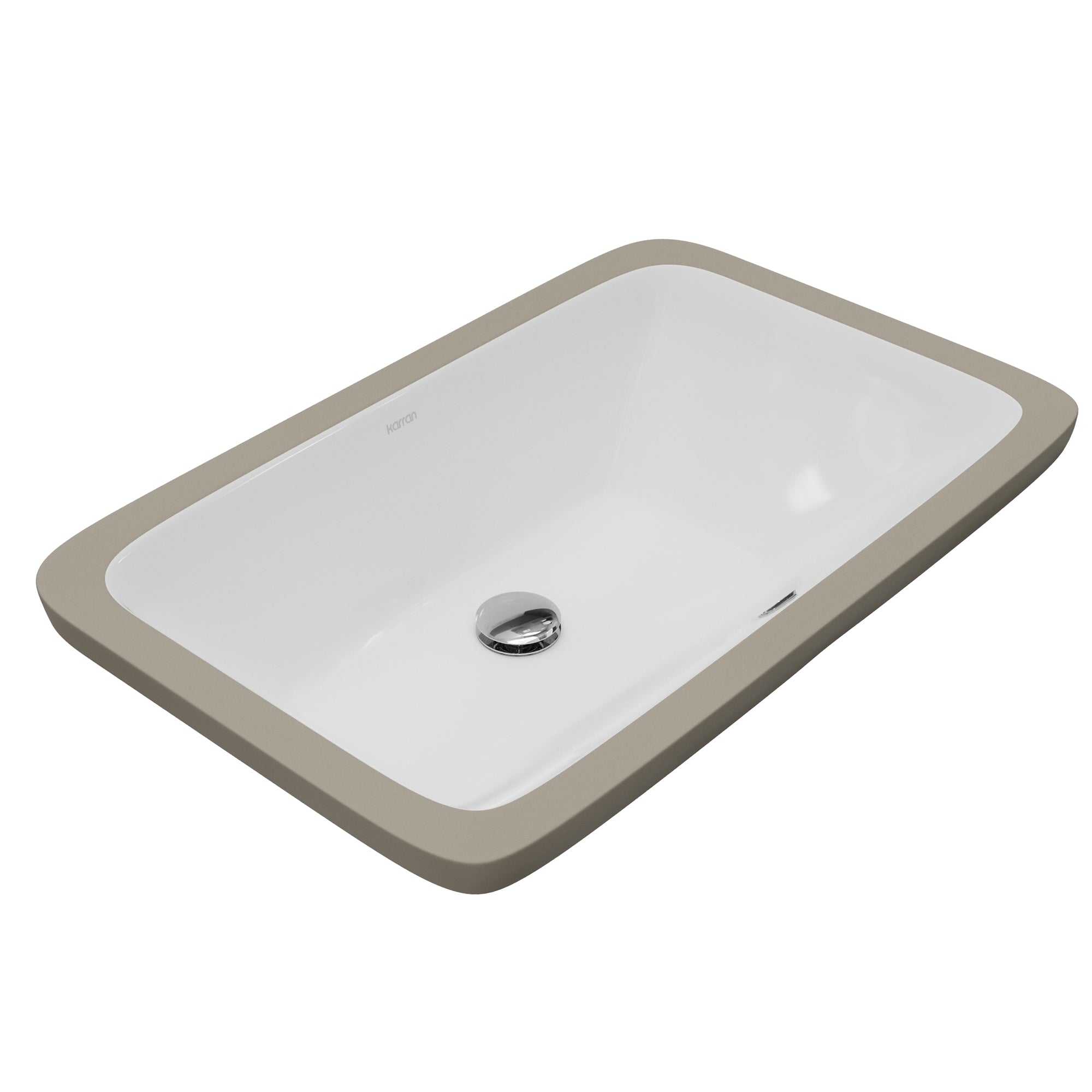 Karran 21 rectangular bathroom sink white product image